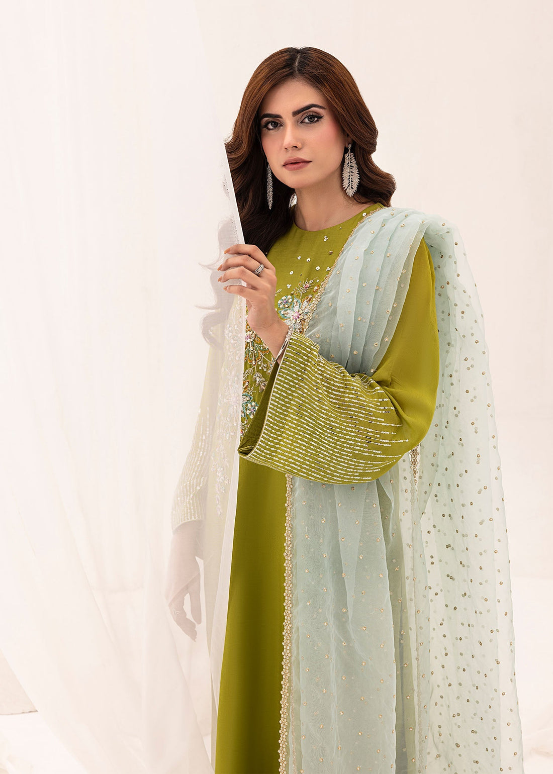 Jamnii | Silk Ivy | Lime Forest by Jamnii - Designer Dress - Type: Ladies Clothes - Available at Sana Yasir - 100% Original