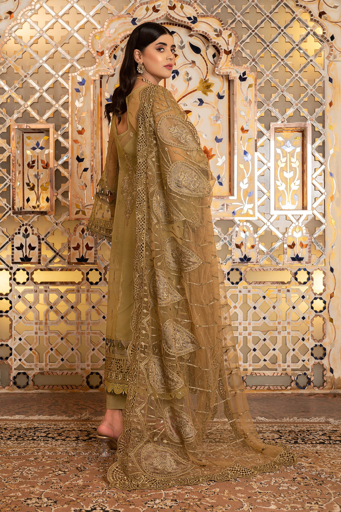 Janique | Luxury Collection 24 | D-035 Saffron by Janique - Designer Dress - Type: Ladies Clothes - Available at Sana Yasir - 100% Original