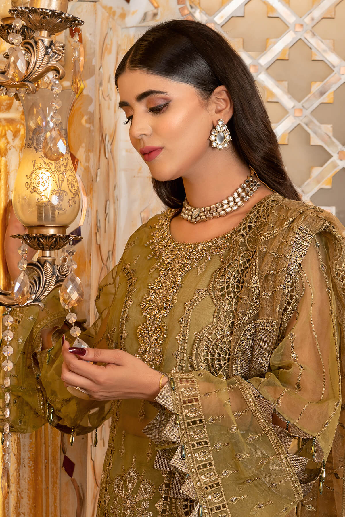 Janique | Luxury Collection 24 | D-035 Saffron by Janique - Designer Dress - Type: Ladies Clothes - Available at Sana Yasir - 100% Original
