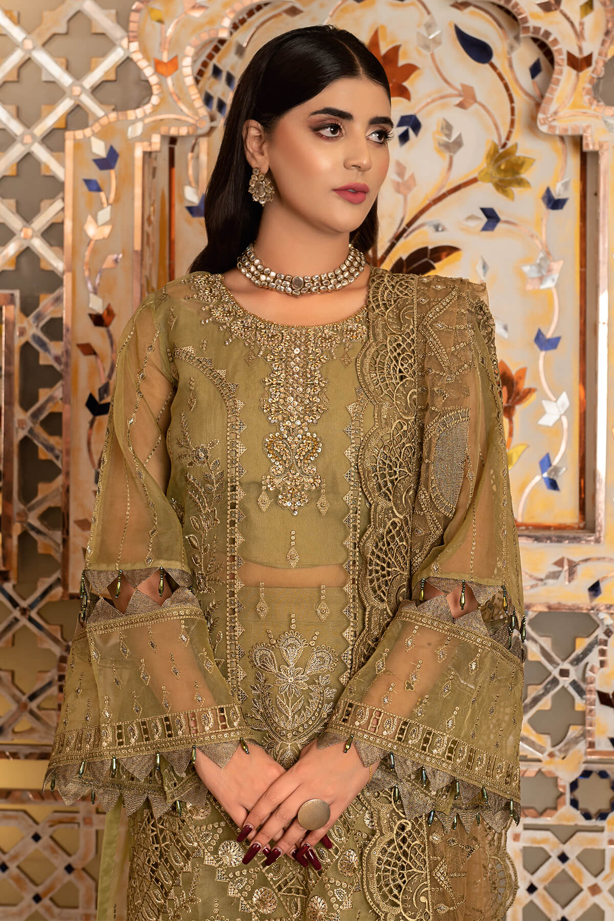 Janique | Luxury Collection 24 | D-035 Saffron by Janique - Designer Dress - Type: Ladies Clothes - Available at Sana Yasir - 100% Original
