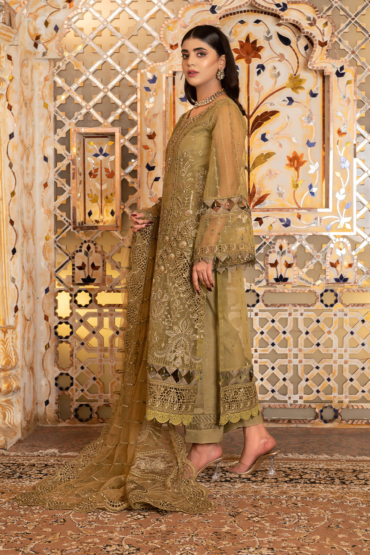 Janique | Luxury Collection 24 | D-035 Saffron by Janique - Designer Dress - Type: Ladies Clothes - Available at Sana Yasir - 100% Original