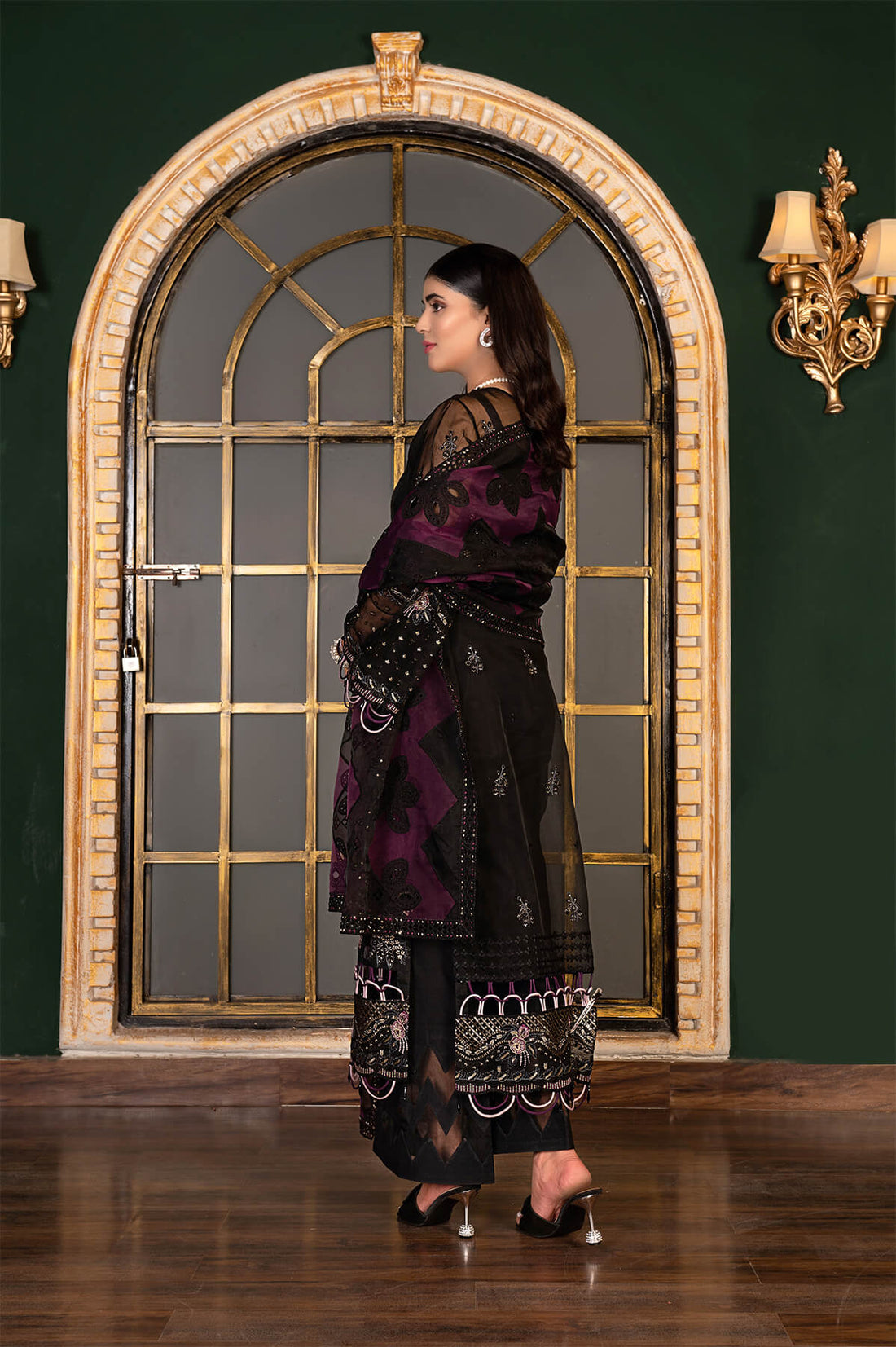 Janique | Luxury Collection 24 | D-038 Raven black by Janique - Designer Dress - Type: Ladies Clothes - Available at Sana Yasir - 100% Original