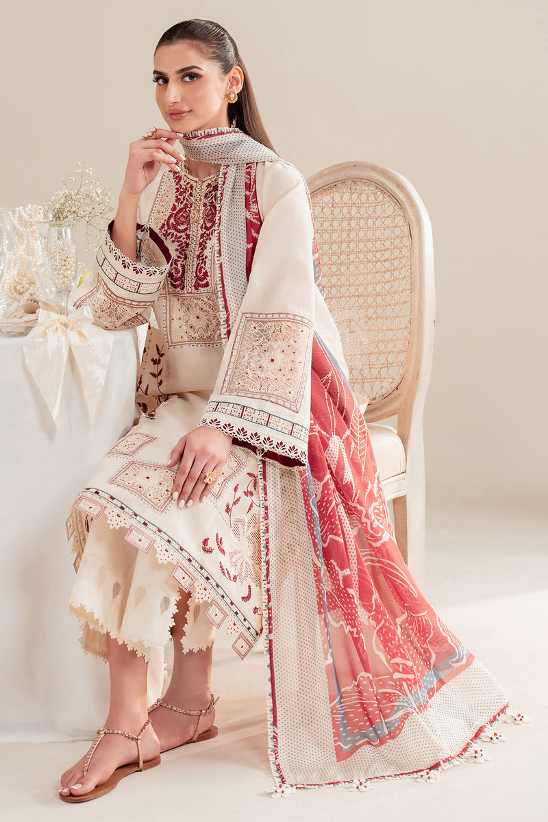 Jazmin | Iris Luxury Lawn 25 | IL'25-D02 by Jazmin - Designer Dress - Type: Ladies Clothes - Available at Sana Yasir - 100% Original