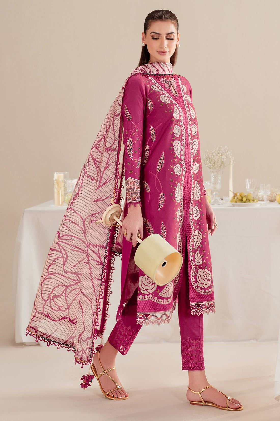 Jazmin | Iris Luxury Lawn 25 | IL'25-D05 by Jazmin - Designer Dress - Type: Ladies Clothes - Available at Sana Yasir - 100% Original