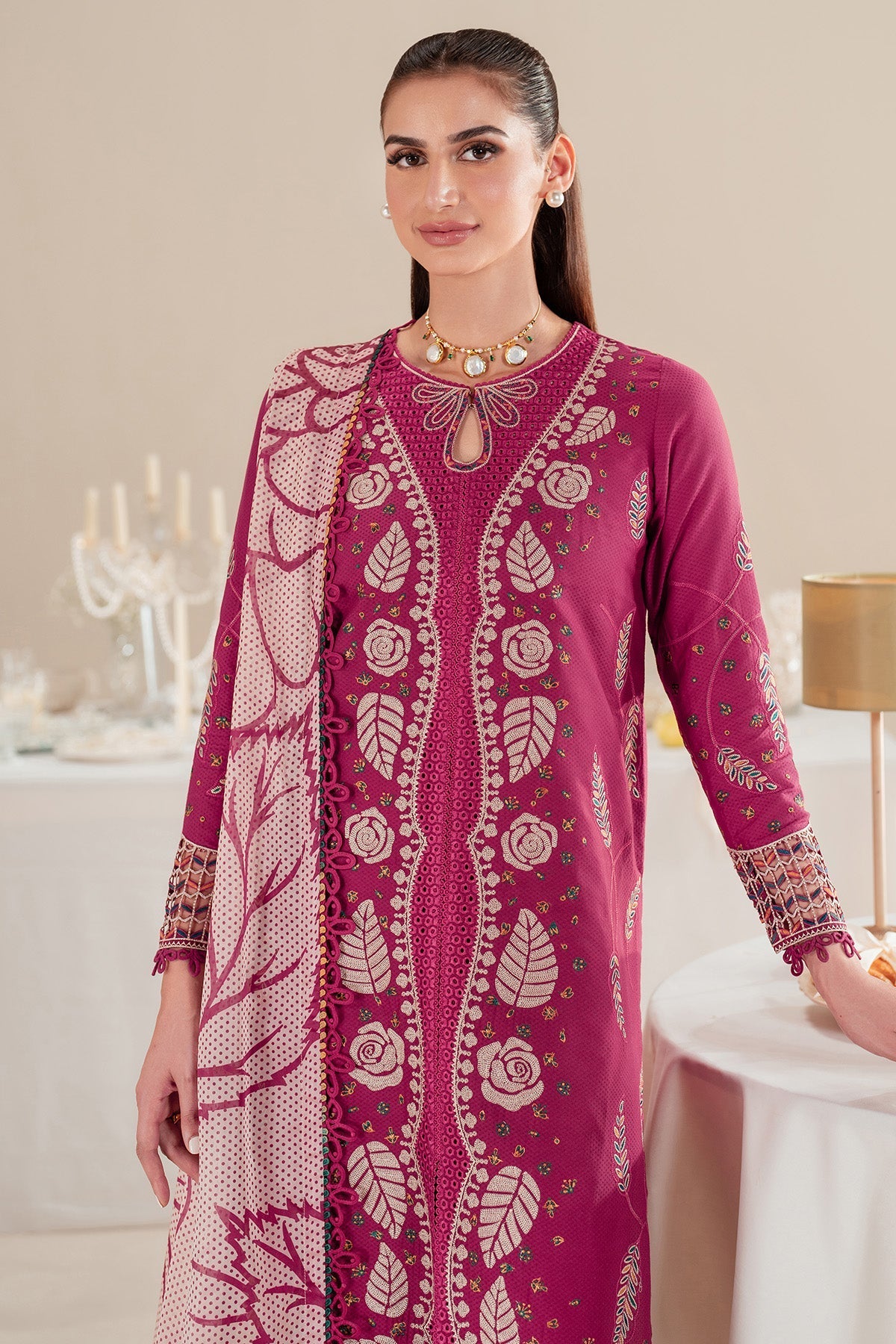 Jazmin | Iris Luxury Lawn 25 | IL'25-D05 by Jazmin - Designer Dress - Type: Ladies Clothes - Available at Sana Yasir - 100% Original