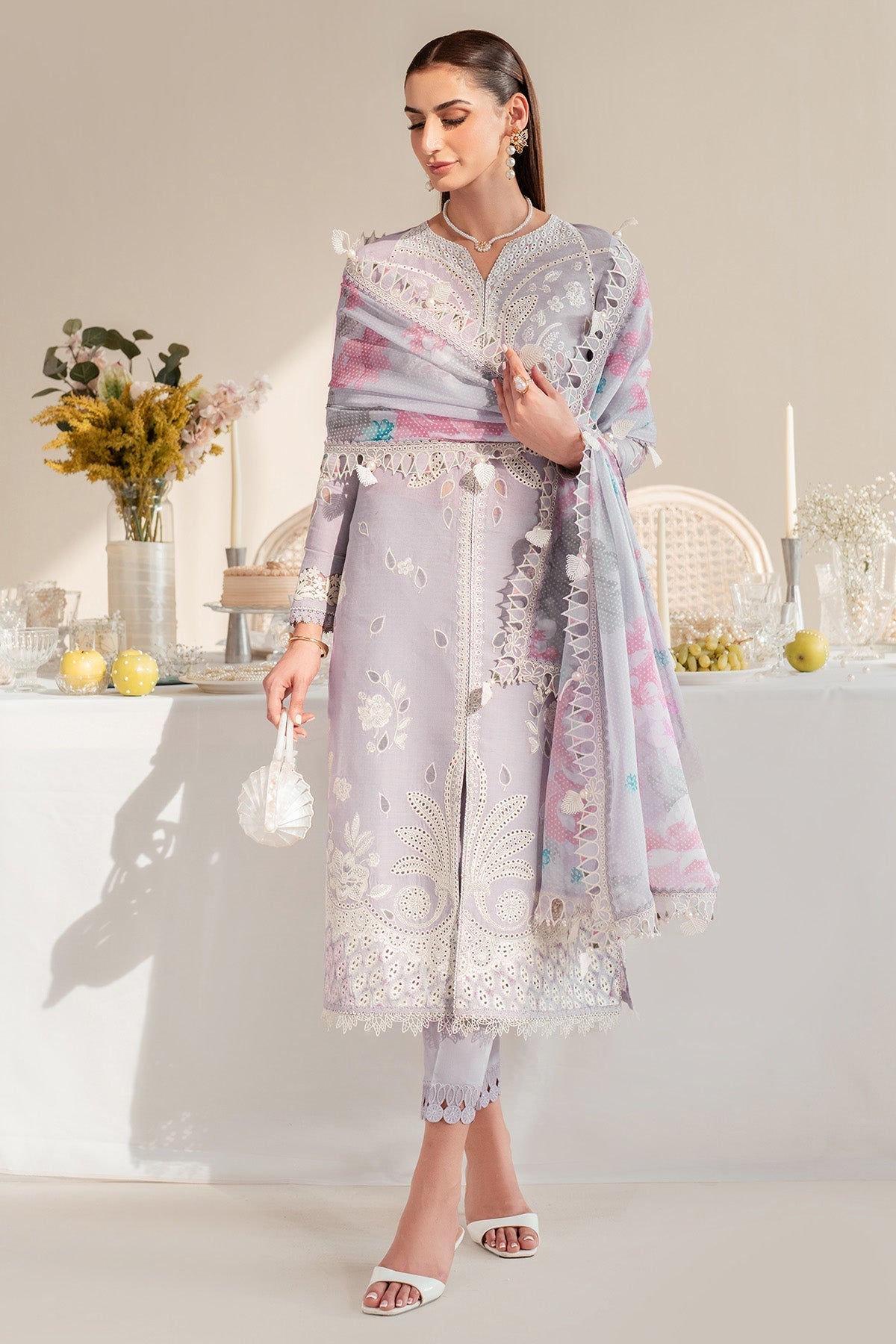 Jazmin | Iris Luxury Lawn 25 | IL'25-D06 by Jazmin - Designer Dress - Type: Ladies Clothes - Available at Sana Yasir - 100% Original