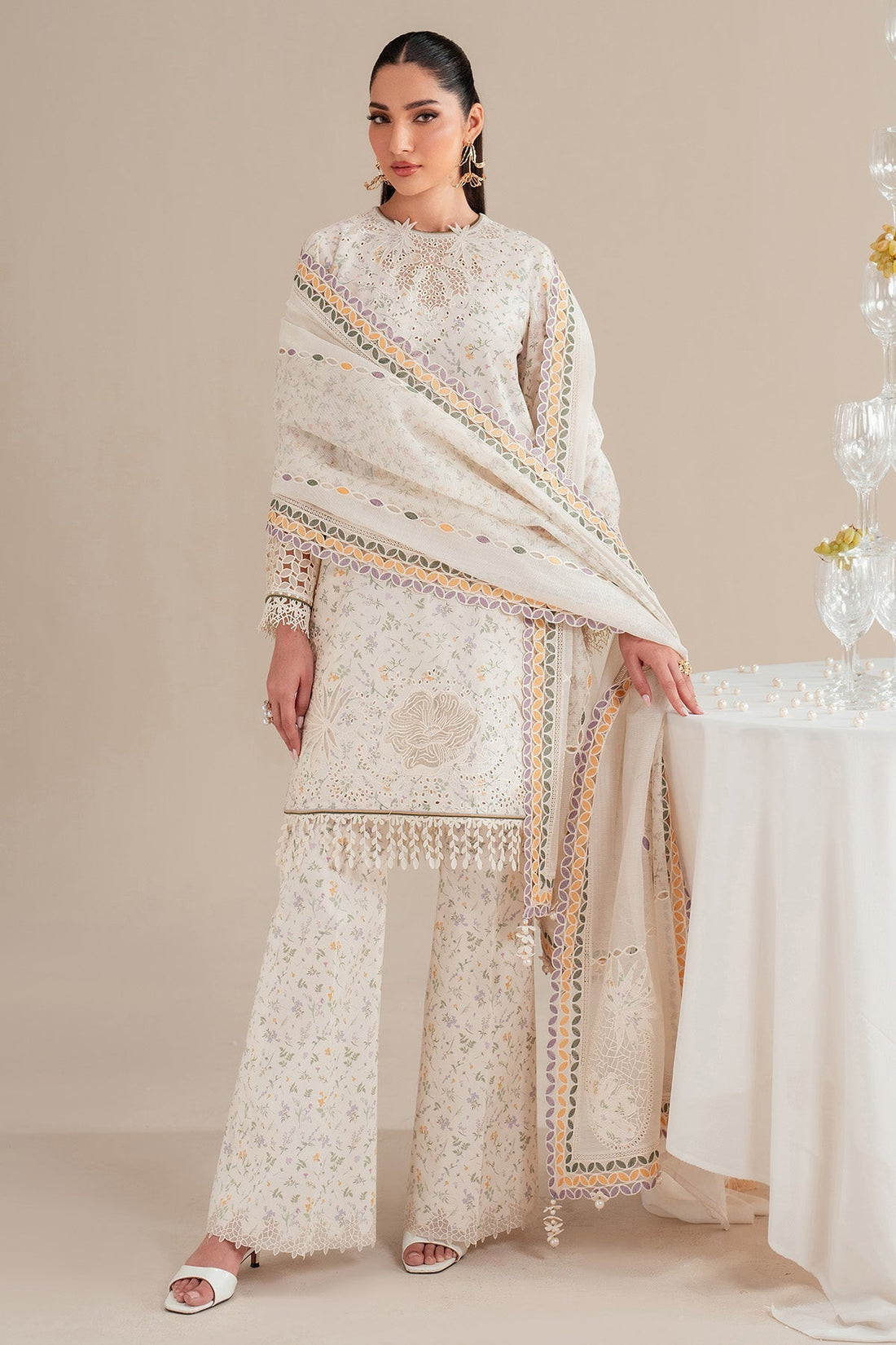 Jazmin | Iris Luxury Lawn 25 | IL'25-D09 by Jazmin - Designer Dress - Type: Ladies Clothes - Available at Sana Yasir - 100% Original