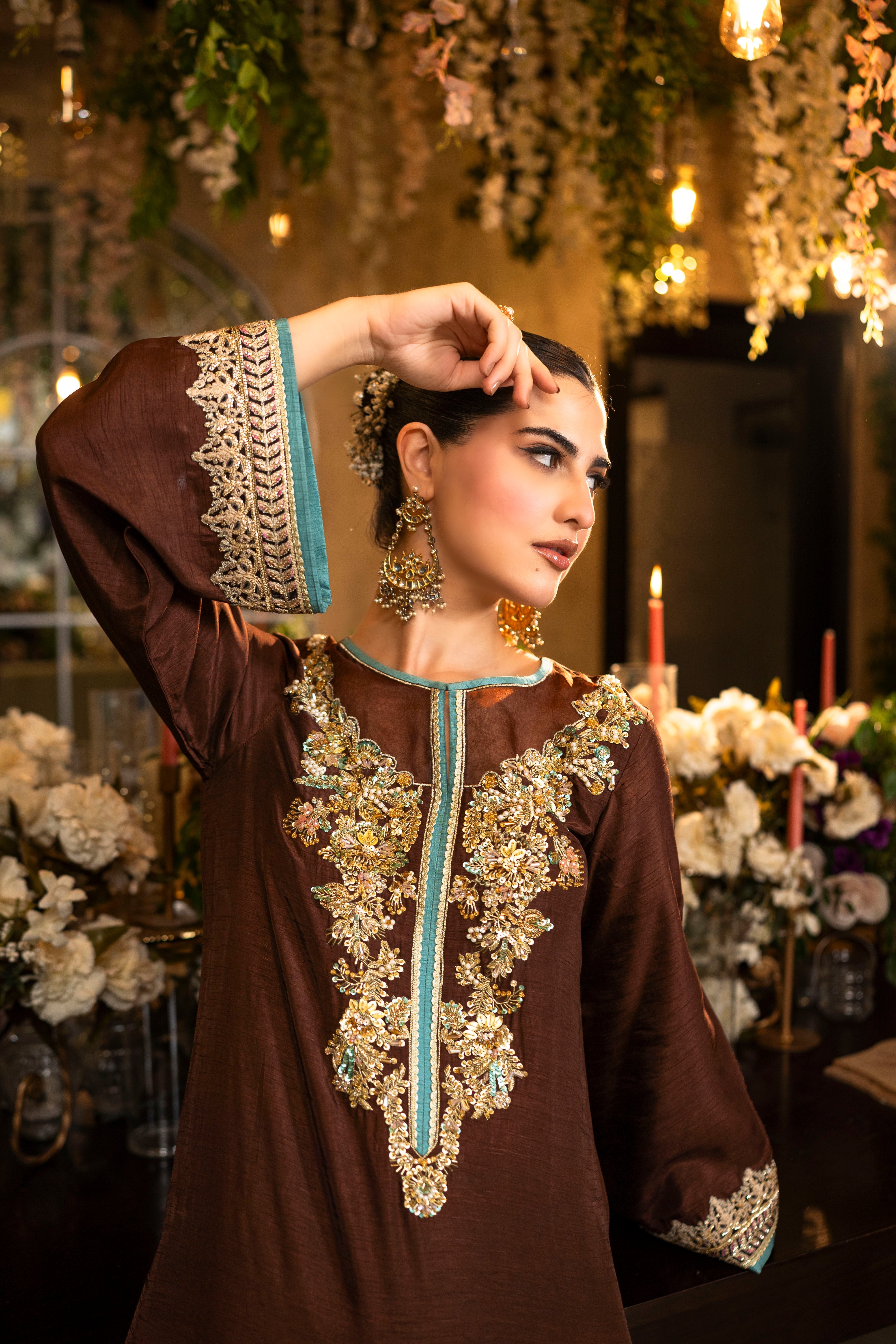 Leon | La Vei En Rose | MOANA by Leon - Designer Dress - Type: Ladies Clothes - Available at Sana Yasir - 100% Original