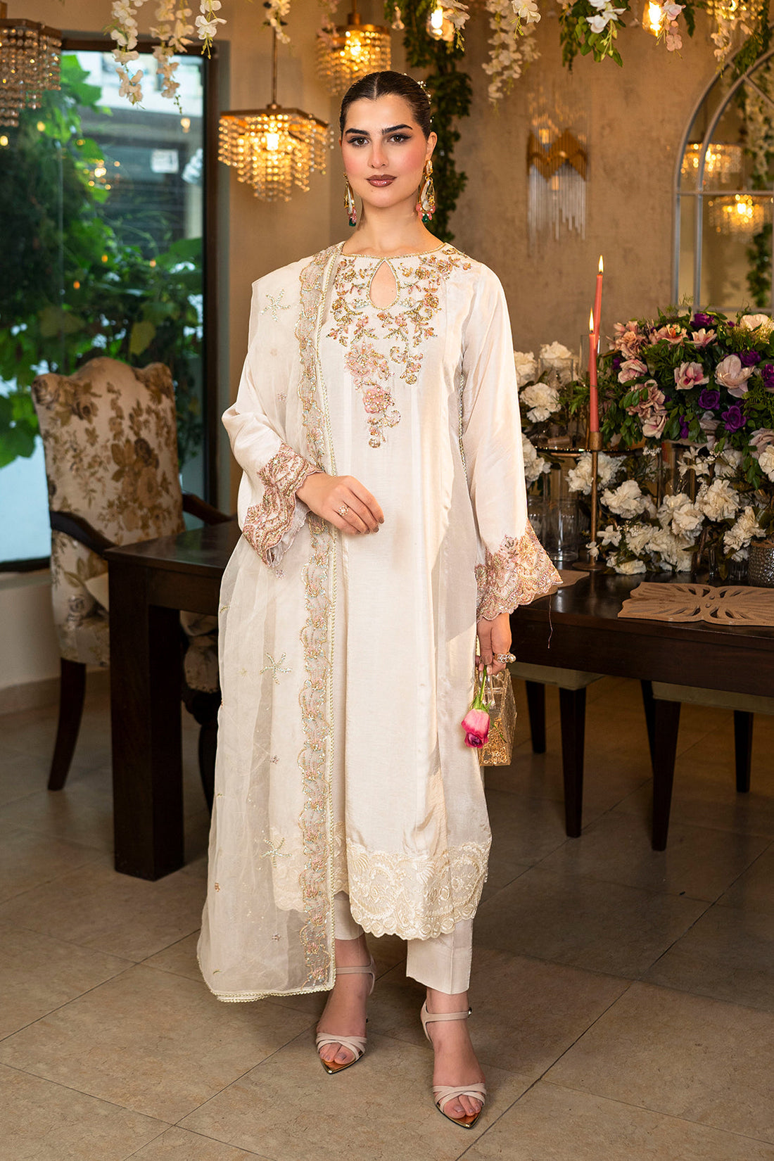Leon | La Vei En Rose | SNOW WHITE by Leon - Designer Dress - Type: Ladies Clothes - Available at Sana Yasir - 100% Original