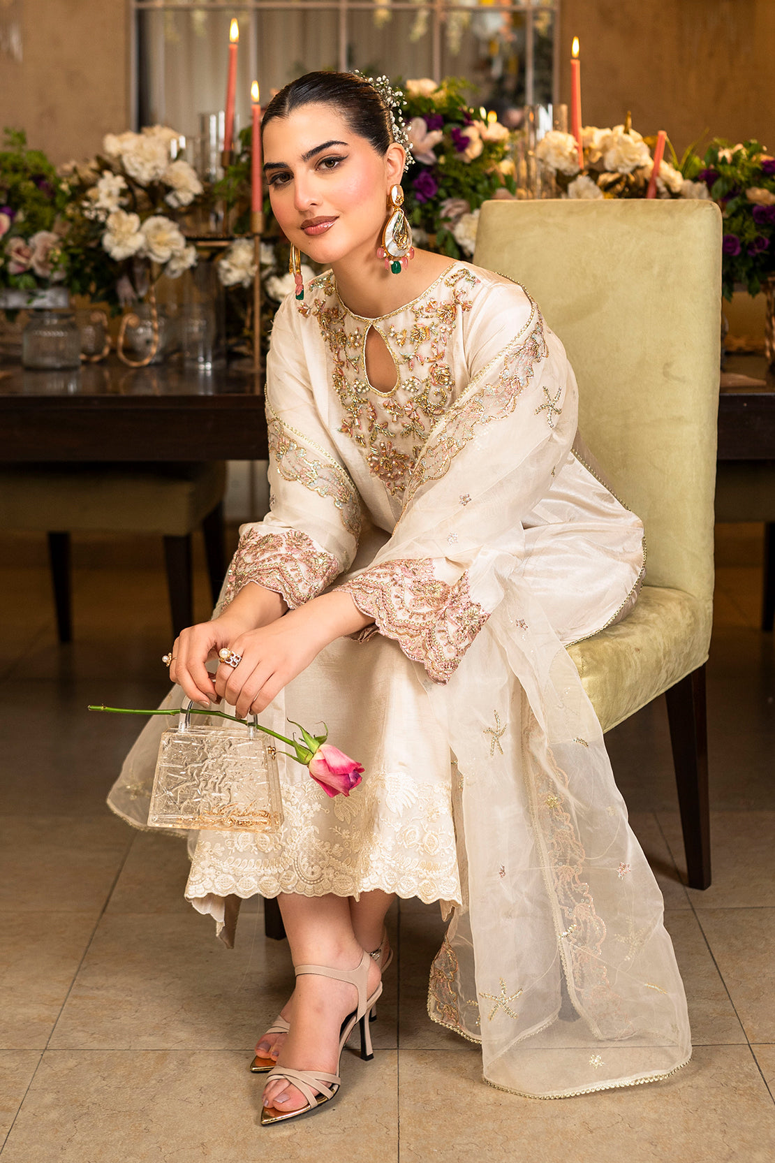 Leon | La Vei En Rose | SNOW WHITE by Leon - Designer Dress - Type: Ladies Clothes - Available at Sana Yasir - 100% Original