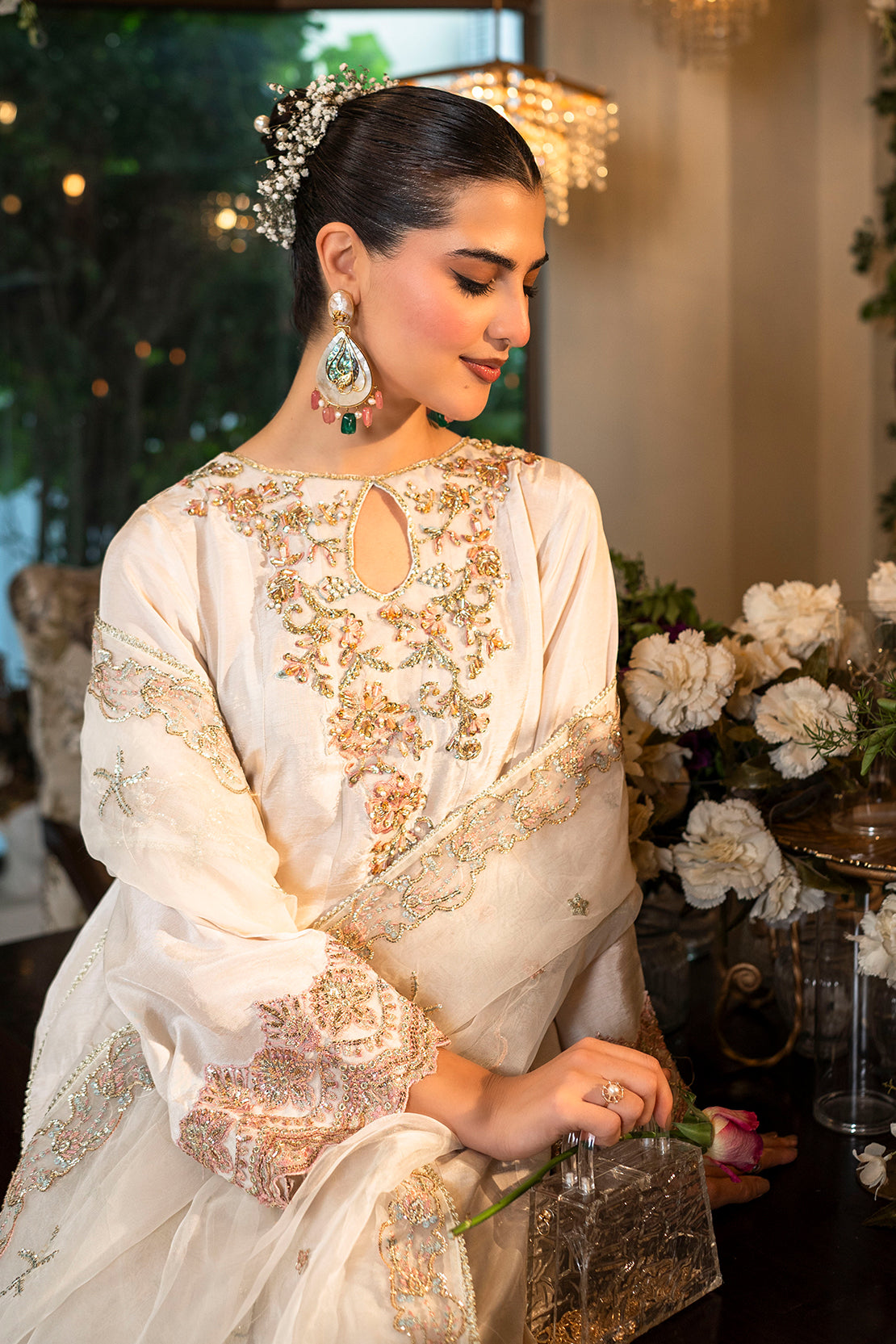 Leon | La Vei En Rose | SNOW WHITE by Leon - Designer Dress - Type: Ladies Clothes - Available at Sana Yasir - 100% Original