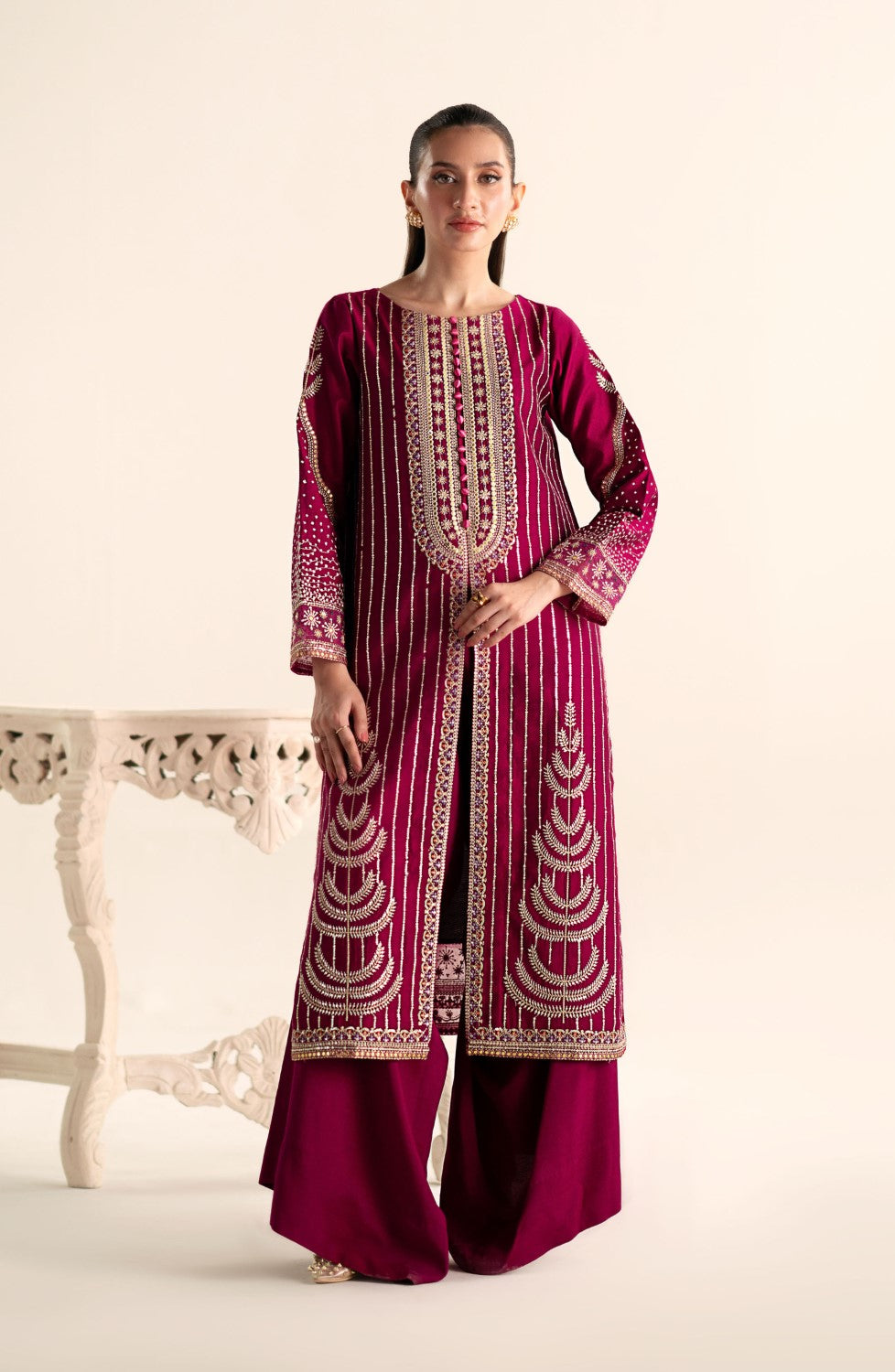Maryum N Maria | Lagom Ready to Wear | VIOLET - MS-24214 by Maryum N Maria - Designer Dress - Type: Ladies Clothes - Available at Sana Yasir - 100% Original