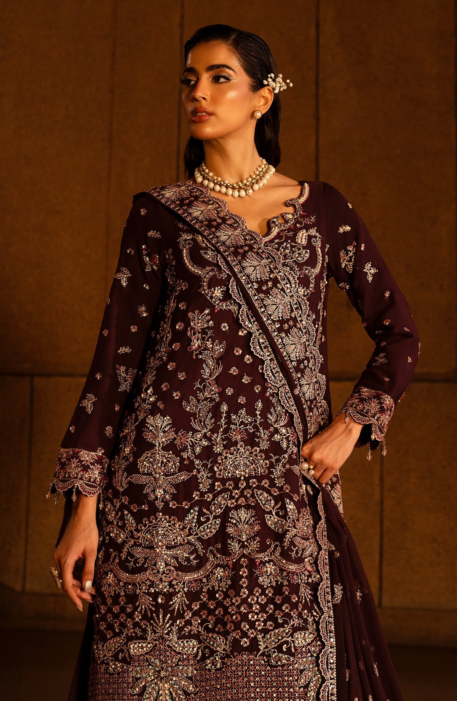 Emaan Adeel | Casabella Wedding Formals | ADIBA by Emaan Adeel - Designer Dress - Type: Ladies Clothes - Available at Sana Yasir - 100% Original