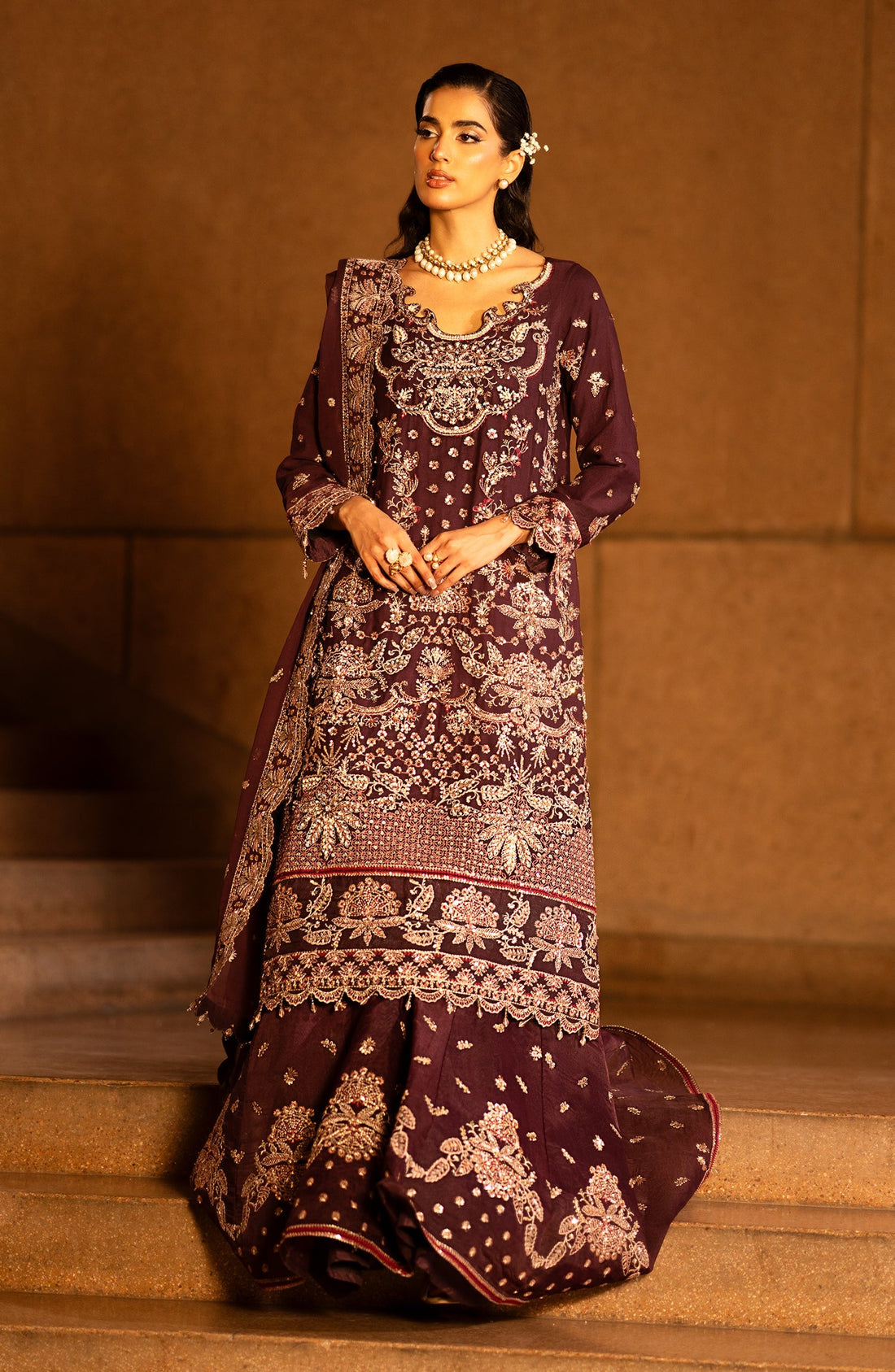 Emaan Adeel | Casabella Wedding Formals | ADIBA by Emaan Adeel - Designer Dress - Type: Ladies Clothes - Available at Sana Yasir - 100% Original