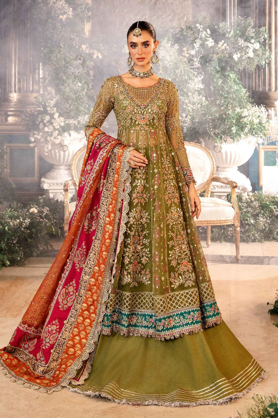 Maria B | Embroidered Formals 24 | Organza Suit | BD-2906 by Maria B - Designer Dress - Type: Ladies Clothes - Available at Sana Yasir - 100% Original