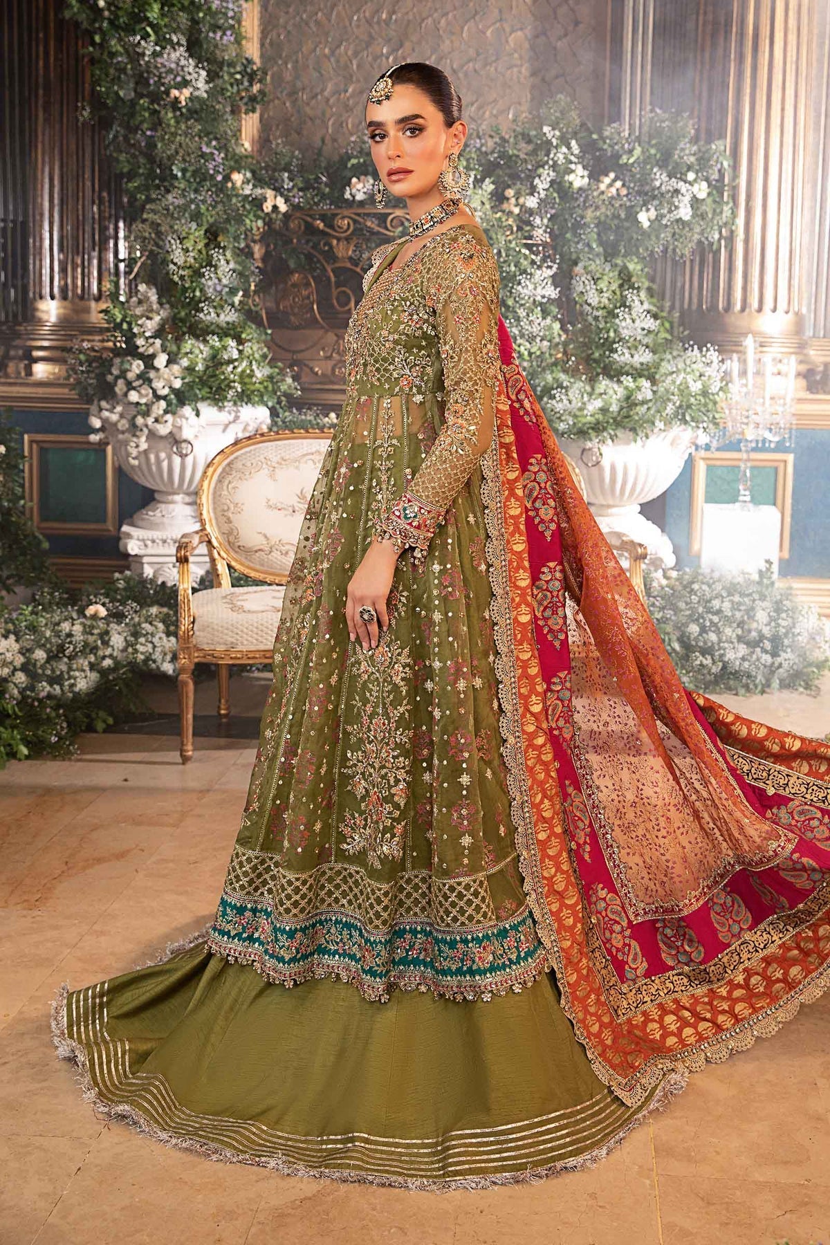 Maria B | Embroidered Formals 24 | Organza Suit | BD-2906 by Maria B - Designer Dress - Type: Ladies Clothes - Available at Sana Yasir - 100% Original