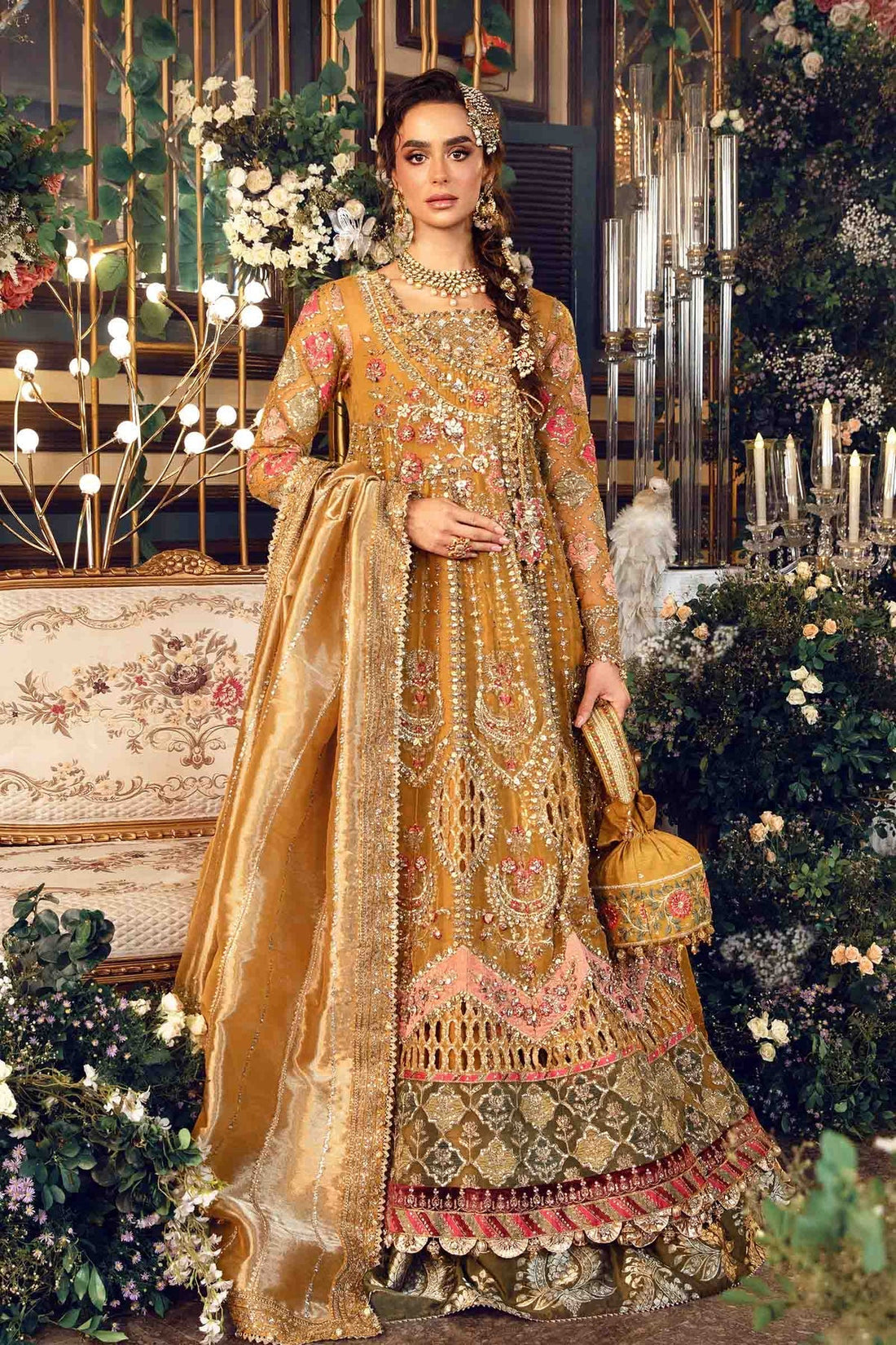 Maria B | Embroidered Formals 24 | Organza Suit | BD-2907 by Maria B - Designer Dress - Type: Ladies Clothes - Available at Sana Yasir - 100% Original