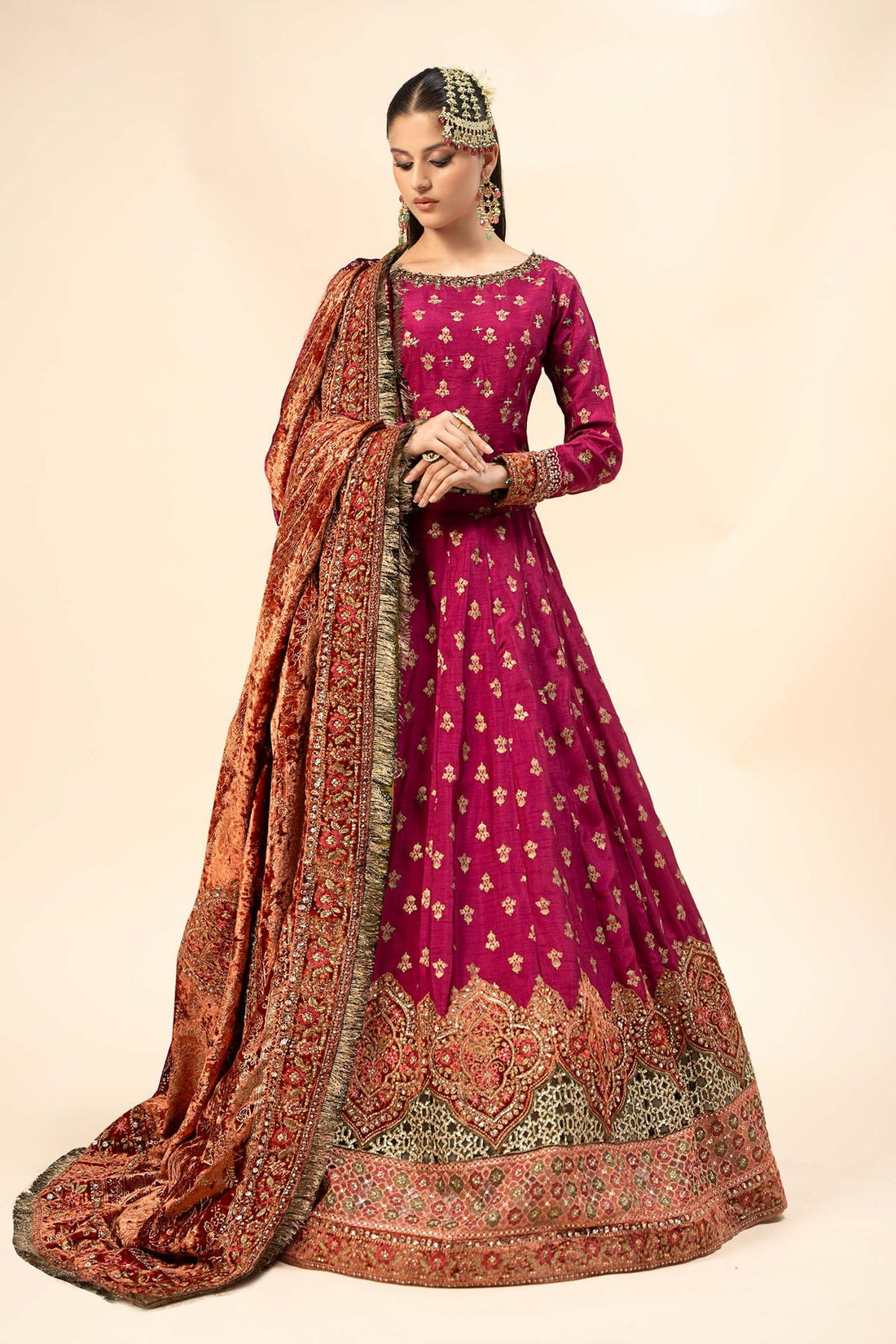 Maria B | Formal Wears | Raw Silk Suit | SF-W24-26-C by Maria B - Designer Dress - Type: Ladies Clothes - Available at Sana Yasir - 100% Original