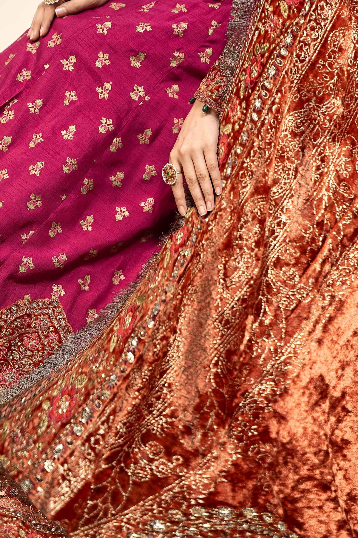 Maria B | Formal Wears | Raw Silk Suit | SF-W24-26-C by Maria B - Designer Dress - Type: Ladies Clothes - Available at Sana Yasir - 100% Original