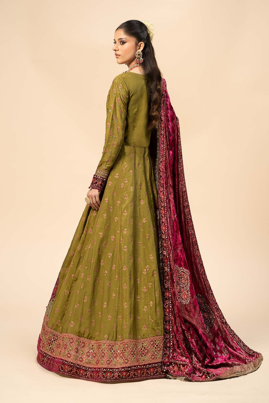 Maria B | Formal Wears | Raw Silk Suit | SF-W24-26 by Maria B - Designer Dress - Type: Ladies Clothes - Available at Sana Yasir - 100% Original
