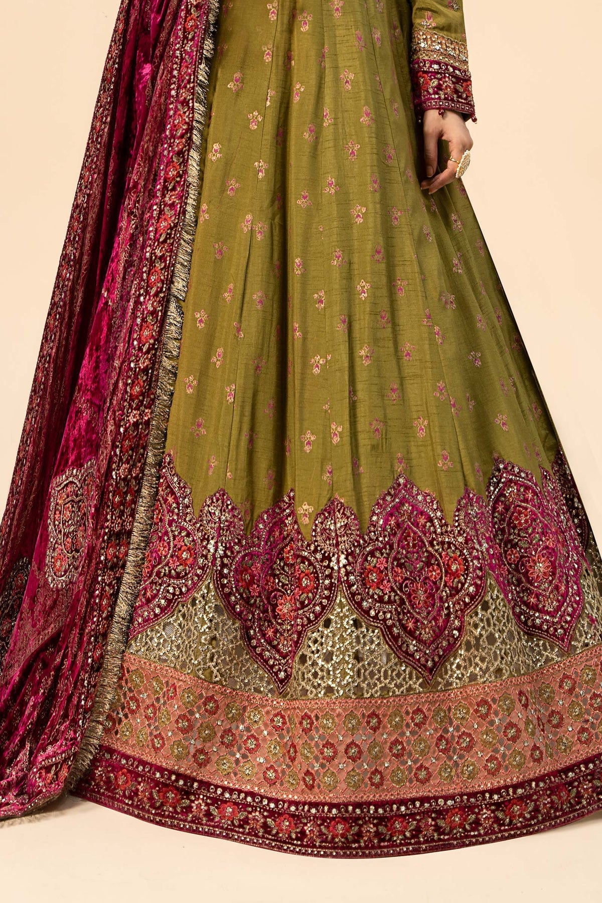 Maria B | Formal Wears | Raw Silk Suit | SF-W24-26 by Maria B - Designer Dress - Type: Ladies Clothes - Available at Sana Yasir - 100% Original