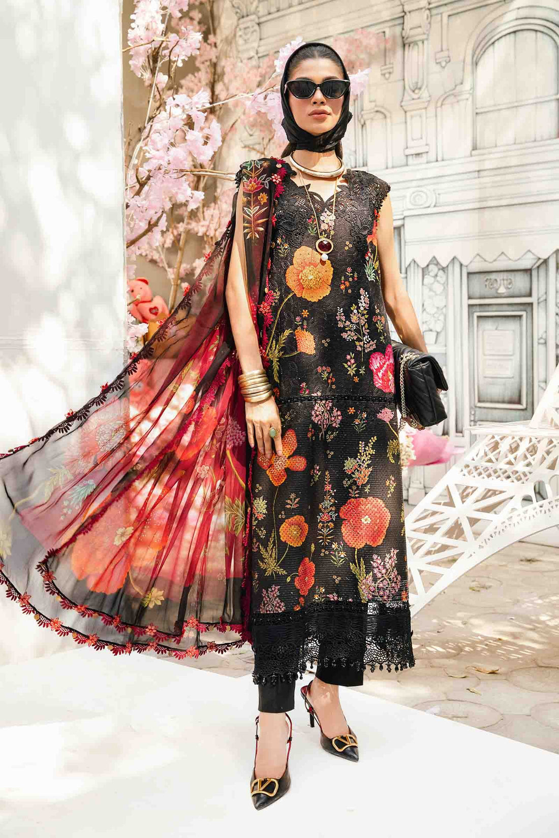 Maria B | M Prints Summer 25 | MPT-2607-B by Maria B - Designer Dress - Type: Ladies Clothes - Available at Sana Yasir - 100% Original