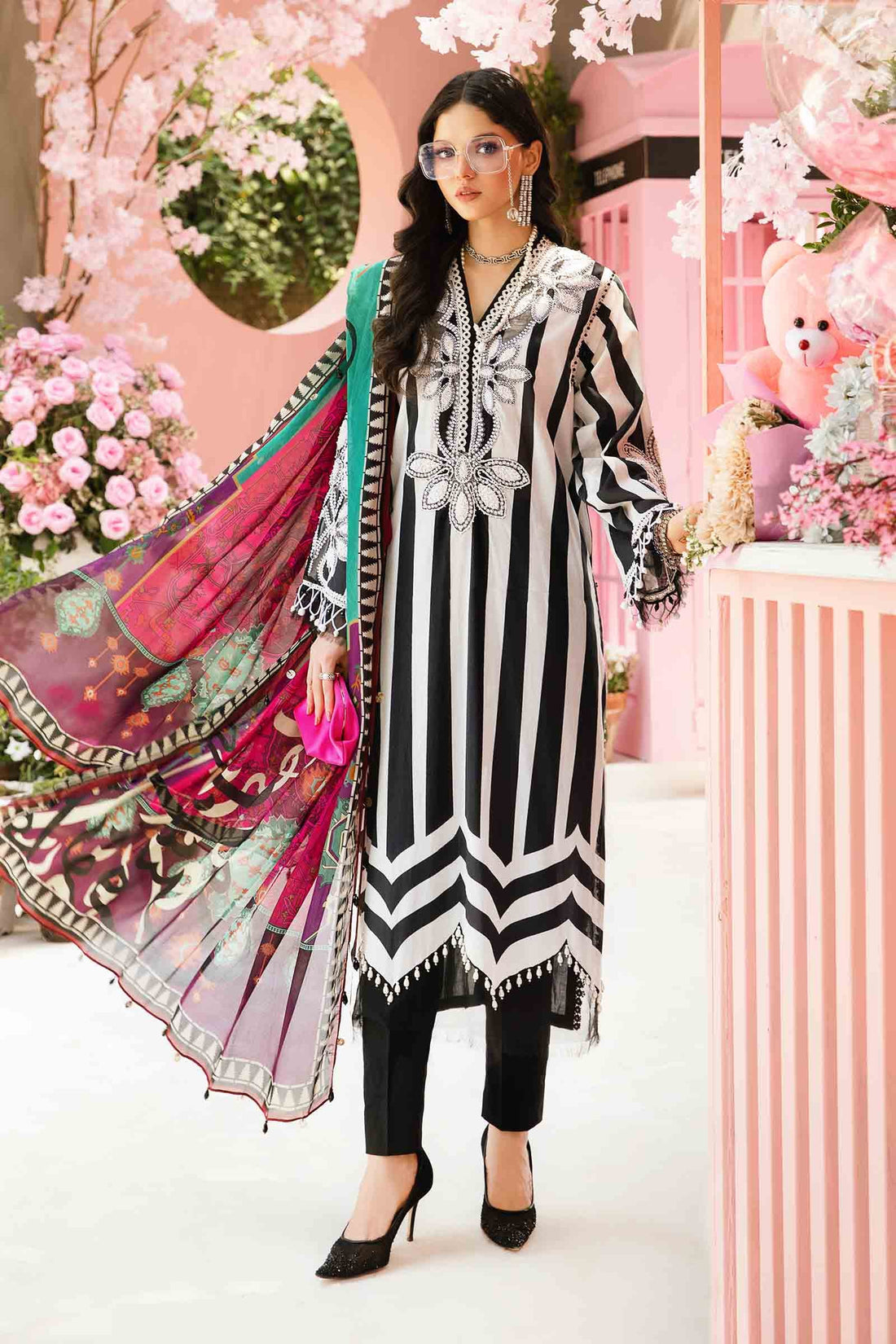 Maria B | M Prints Summer 25 | MPT-2609-B by Maria B - Designer Dress - Type: Ladies Clothes - Available at Sana Yasir - 100% Original