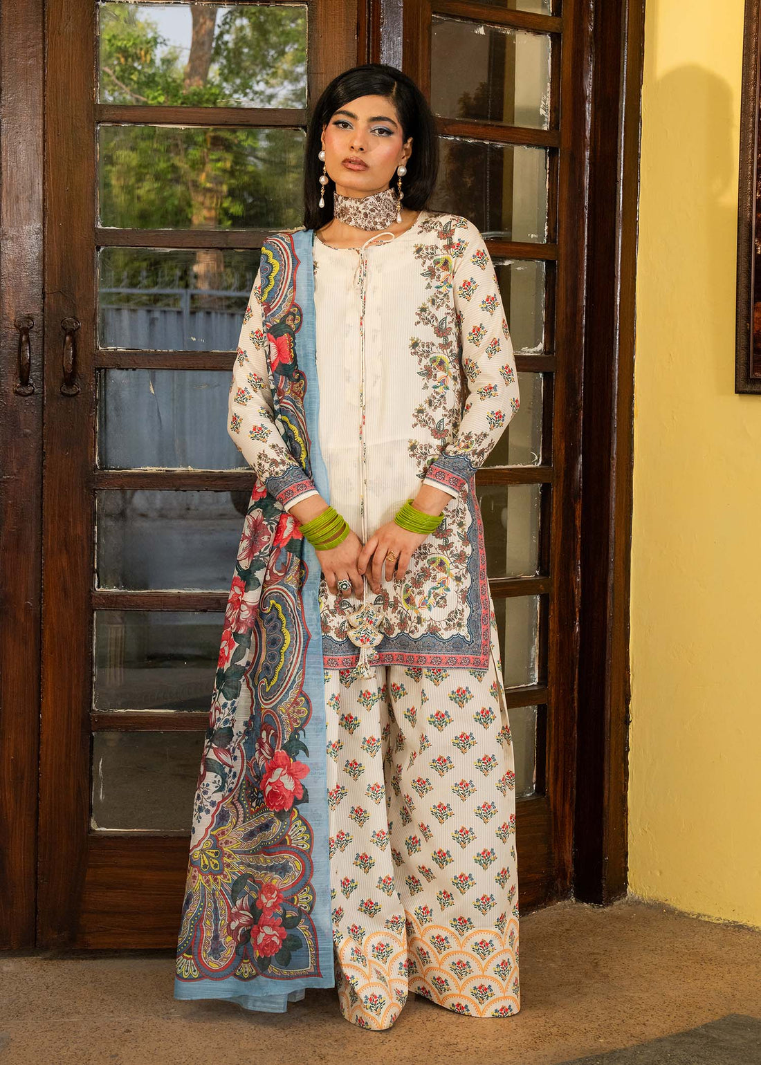 Maria Osama Khan | Retro Lawn 25 | Jasmine by Maria Osama Khan - Designer Dress - Type: Ladies Clothes - Available at Sana Yasir - 100% Original