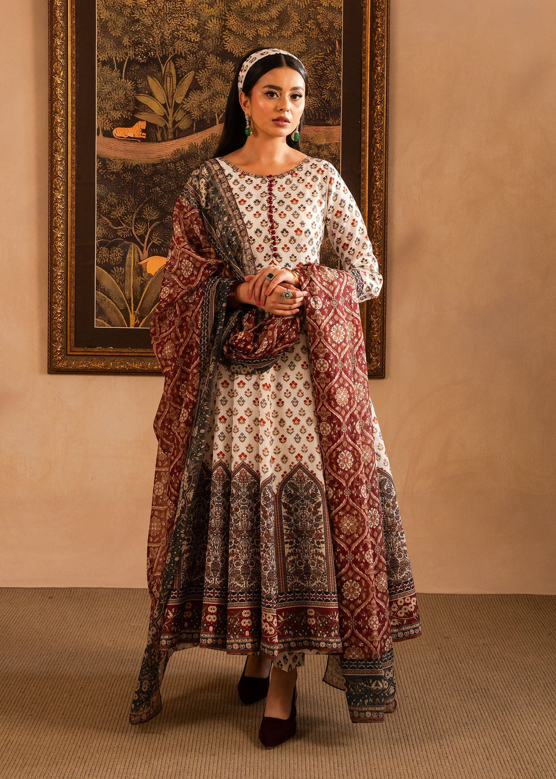 Maria Osama Khan | Retro Lawn 25 | Nair by Maria Osama Khan - Designer Dress - Type: Ladies Clothes - Available at Sana Yasir - 100% Original