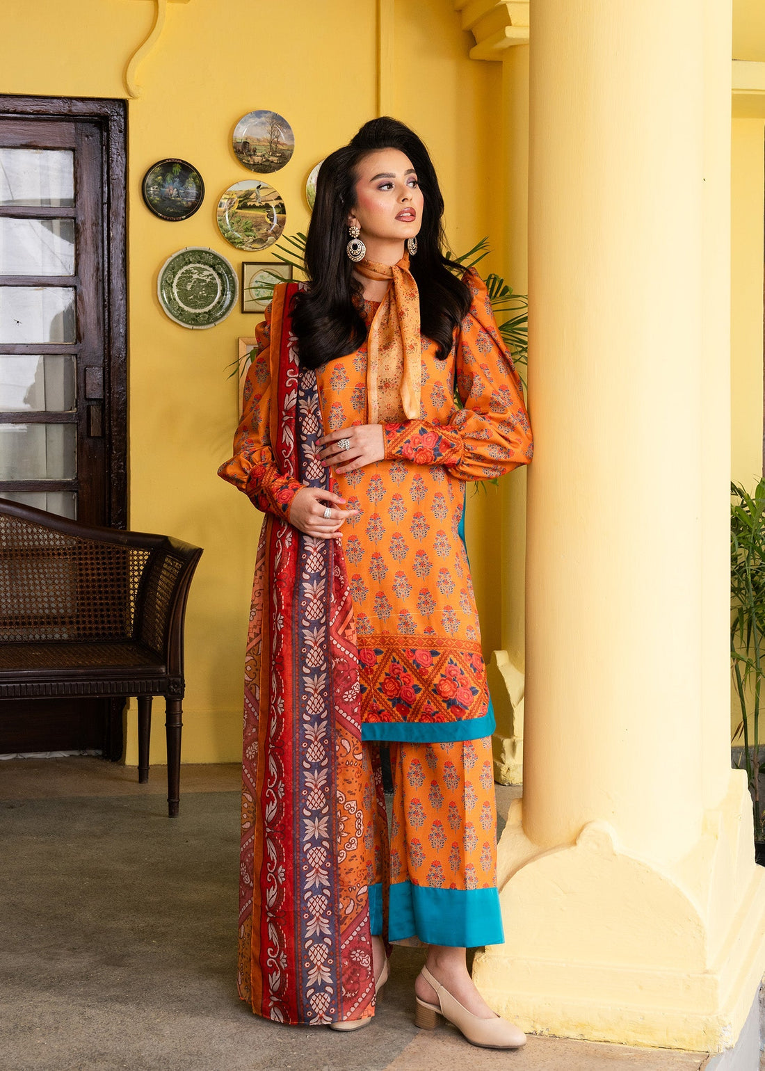Maria Osama Khan | Retro Lawn 25 | Nehr by Maria Osama Khan - Designer Dress - Type: Ladies Clothes - Available at Sana Yasir - 100% Original
