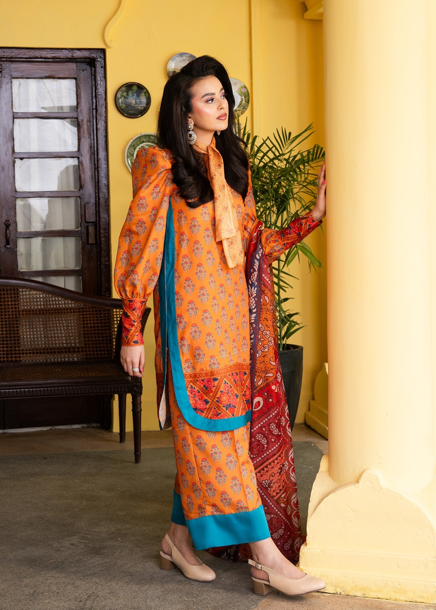 Maria Osama Khan | Retro Lawn 25 | Nehr by Maria Osama Khan - Designer Dress - Type: Ladies Clothes - Available at Sana Yasir - 100% Original