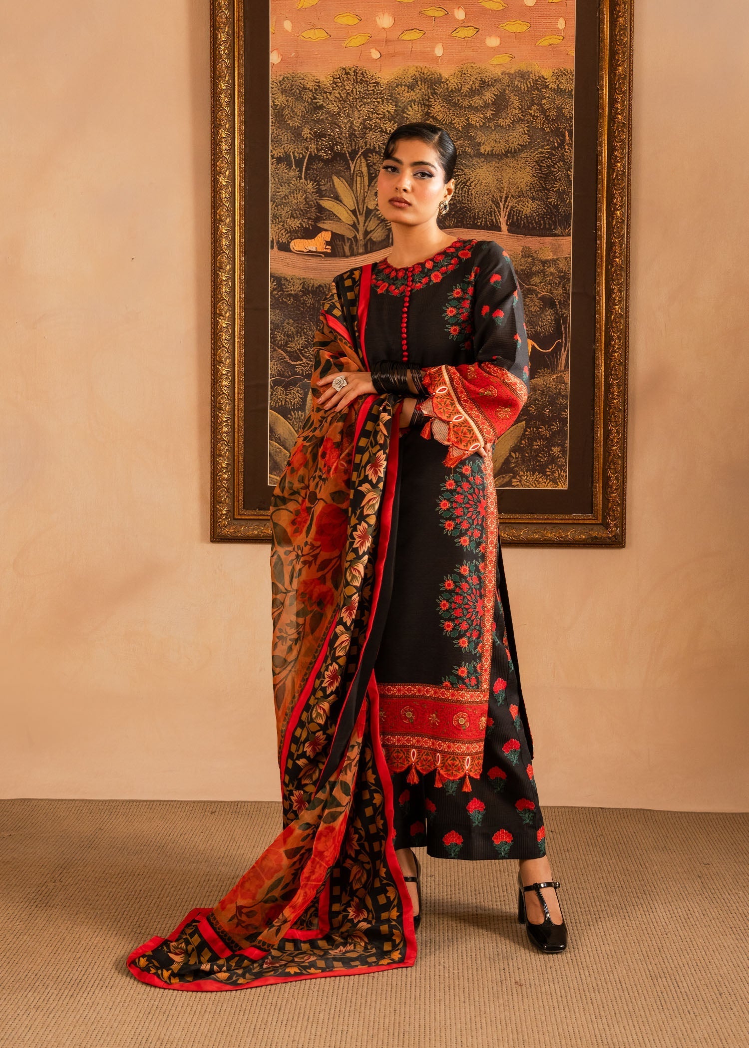 Maria Osama Khan | Retro Lawn 25 | Raila by Maria Osama Khan - Designer Dress - Type: Ladies Clothes - Available at Sana Yasir - 100% Original