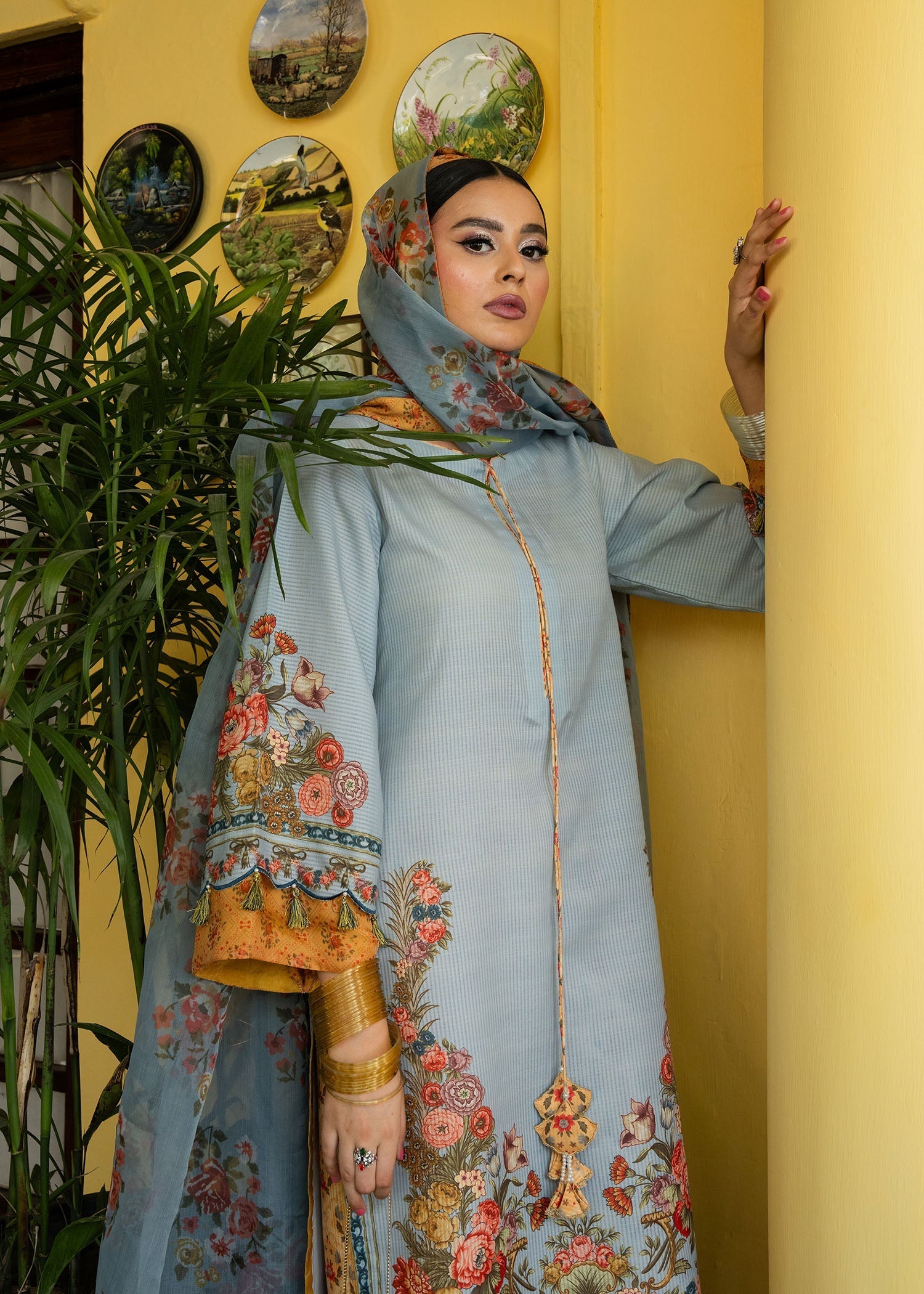 Maria Osama Khan | Retro Lawn 25 | Sama by Maria Osama Khan - Designer Dress - Type: Ladies Clothes - Available at Sana Yasir - 100% Original