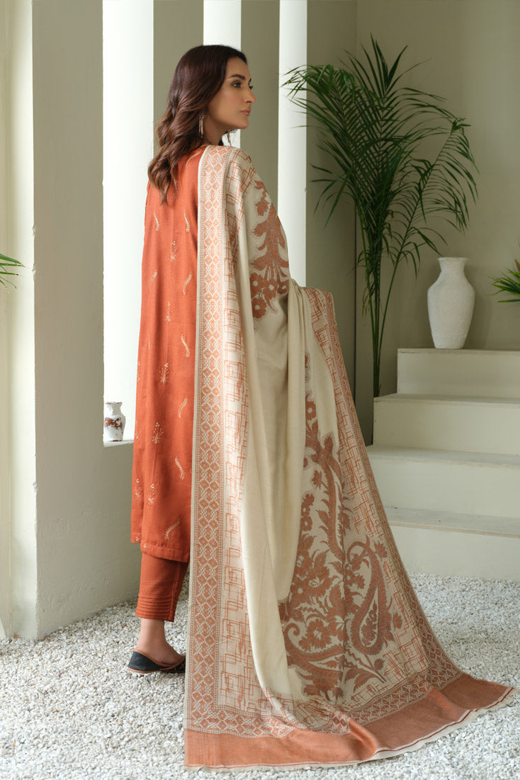 Marjjan | Aangan Embroidered Viscose | MDS-69 (RUST) by Marjjan - Designer Dress - Type: Ladies Clothes - Available at Sana Yasir - 100% Original