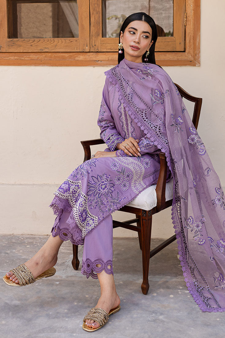 Marjjan | Aangan Embroidered Viscose | PEV-22 A (LAVENDER) by Marjjan - Designer Dress - Type: Ladies Clothes - Available at Sana Yasir - 100% Original