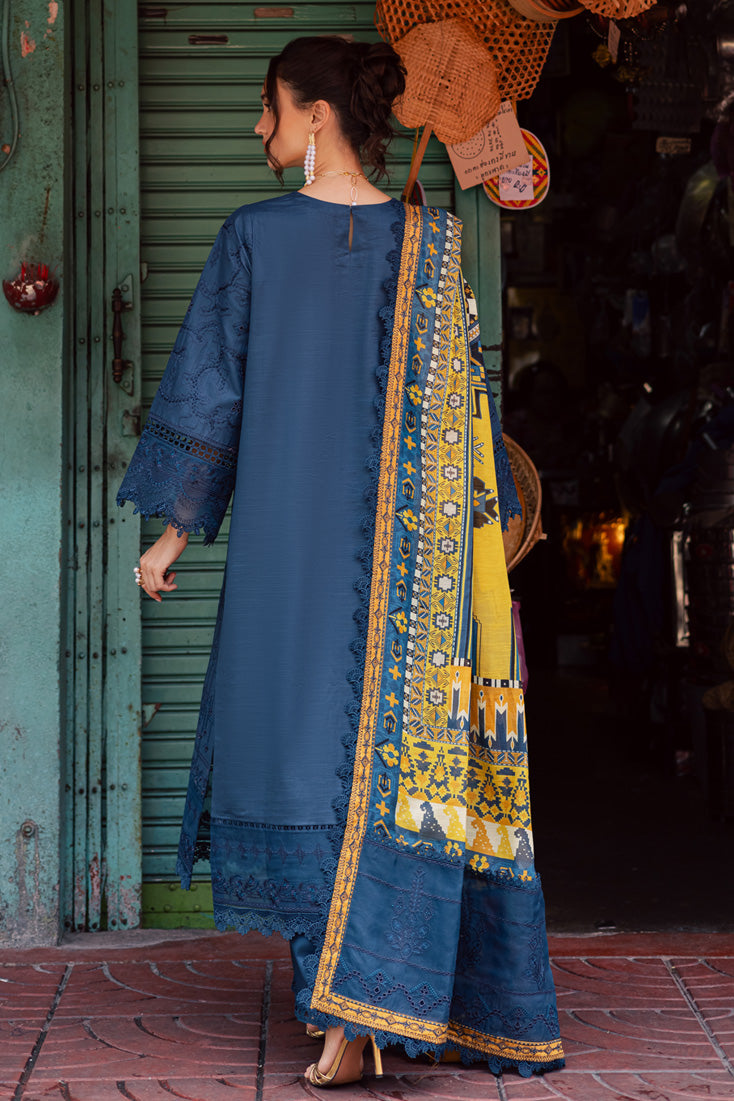 Marjjan | Carnation Lawn | MBL-13 A (TEAL BLUE) by Marjjan - Designer Dress - Type: Ladies Clothes - Available at Sana Yasir - 100% Original