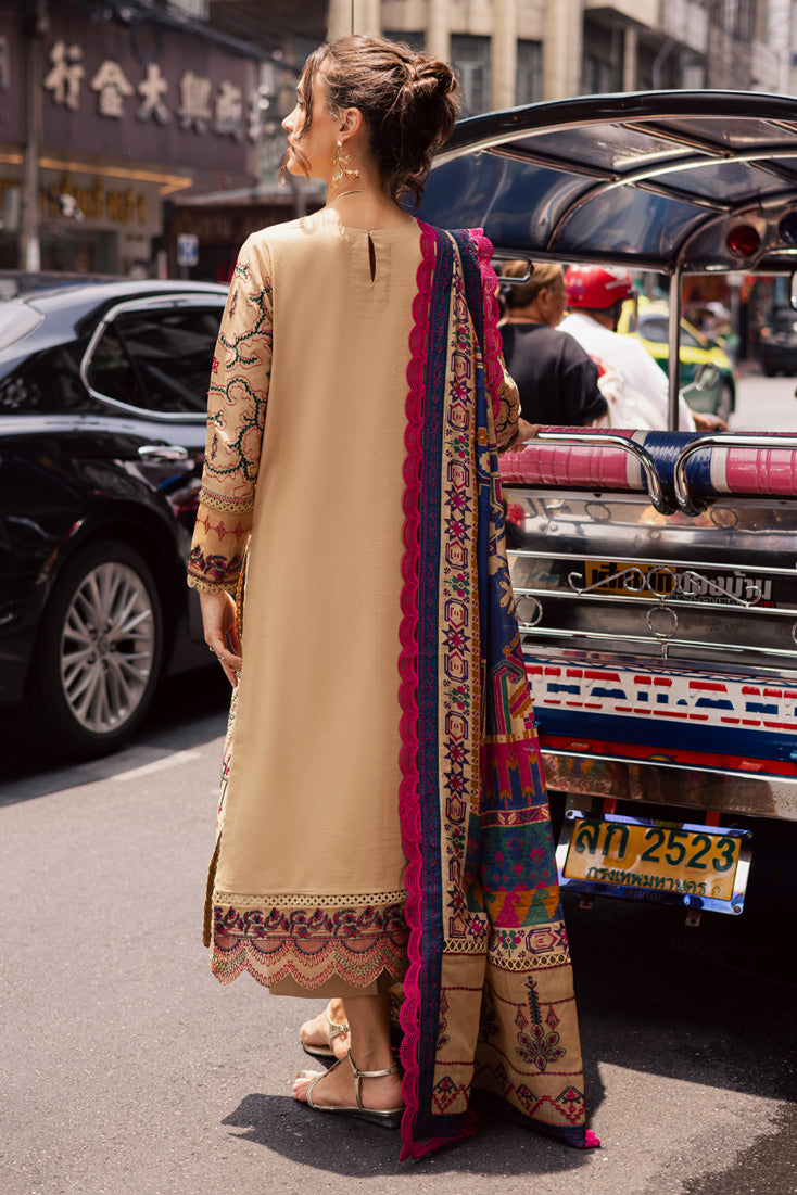 Marjjan | Carnation Lawn | MBL-13 B (BEIGE) by Marjjan - Designer Dress - Type: Ladies Clothes - Available at Sana Yasir - 100% Original