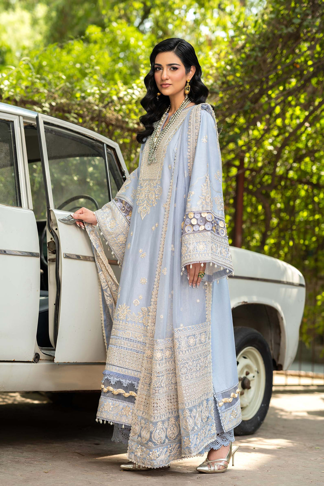 Maryam Hussain | Luxury Lawn 25 | Badal by Maryam Hussain - Designer Dress - Type: Ladies Clothes - Available at Sana Yasir - 100% Original