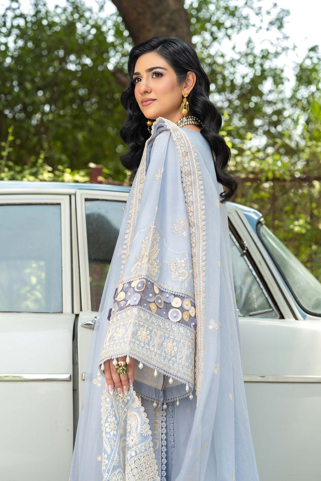 Maryam Hussain | Luxury Lawn 25 | Badal by Maryam Hussain - Designer Dress - Type: Ladies Clothes - Available at Sana Yasir - 100% Original