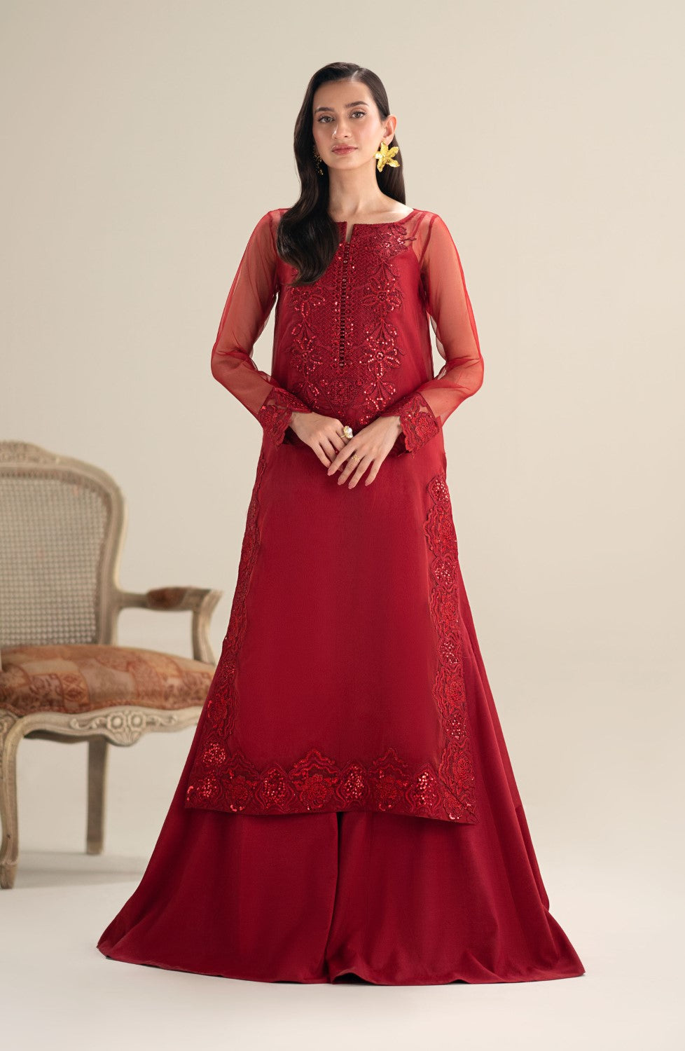 Maryum N Maria | Lagom Ready to Wear | DAHLIA - MS-24211 by Maryum N Maria - Designer Dress - Type: Ladies Clothes - Available at Sana Yasir - 100% Original