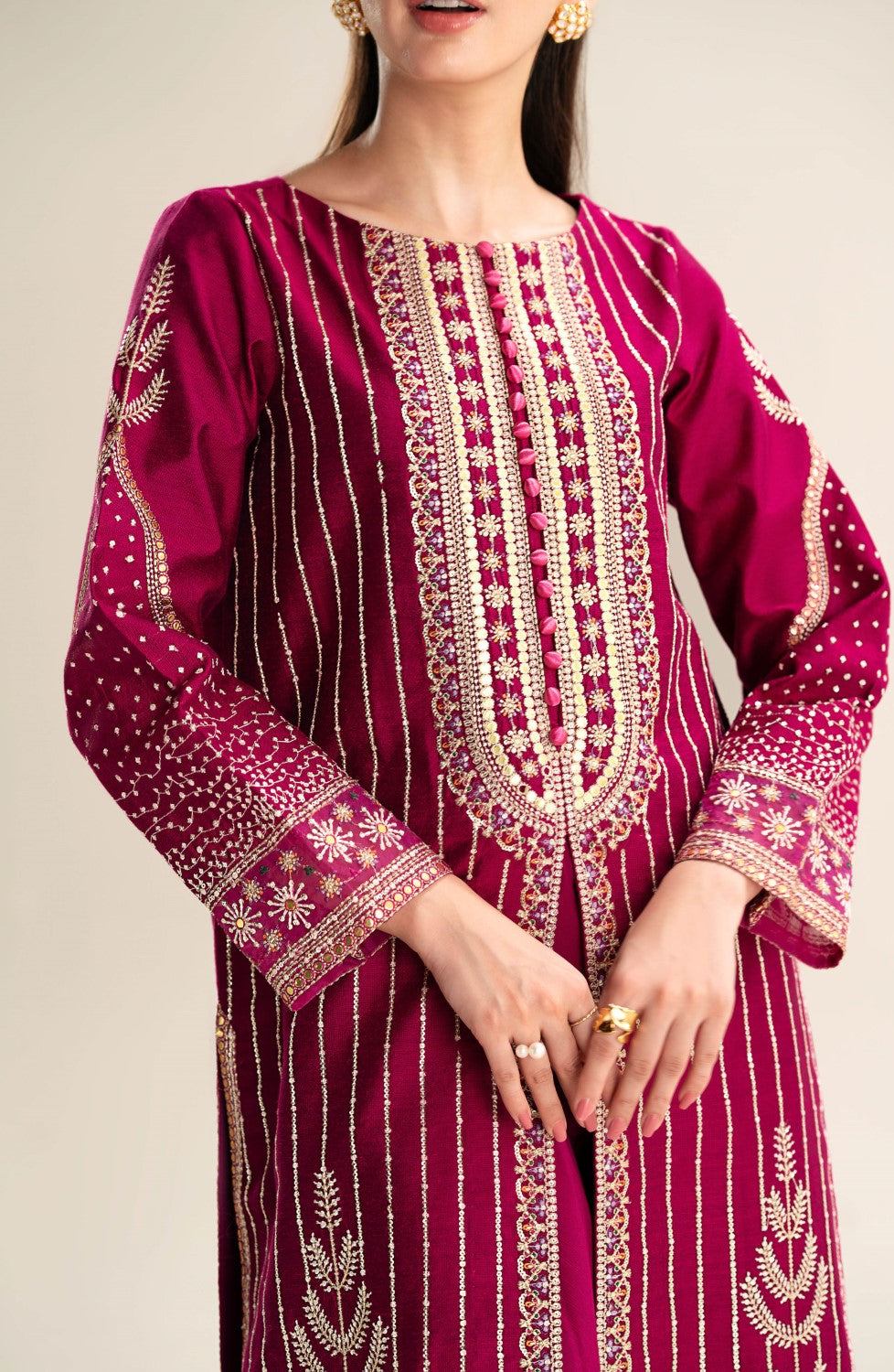 Maryum N Maria | Lagom Ready to Wear | VIOLET - MS-24214 by Maryum N Maria - Designer Dress - Type: Ladies Clothes - Available at Sana Yasir - 100% Original