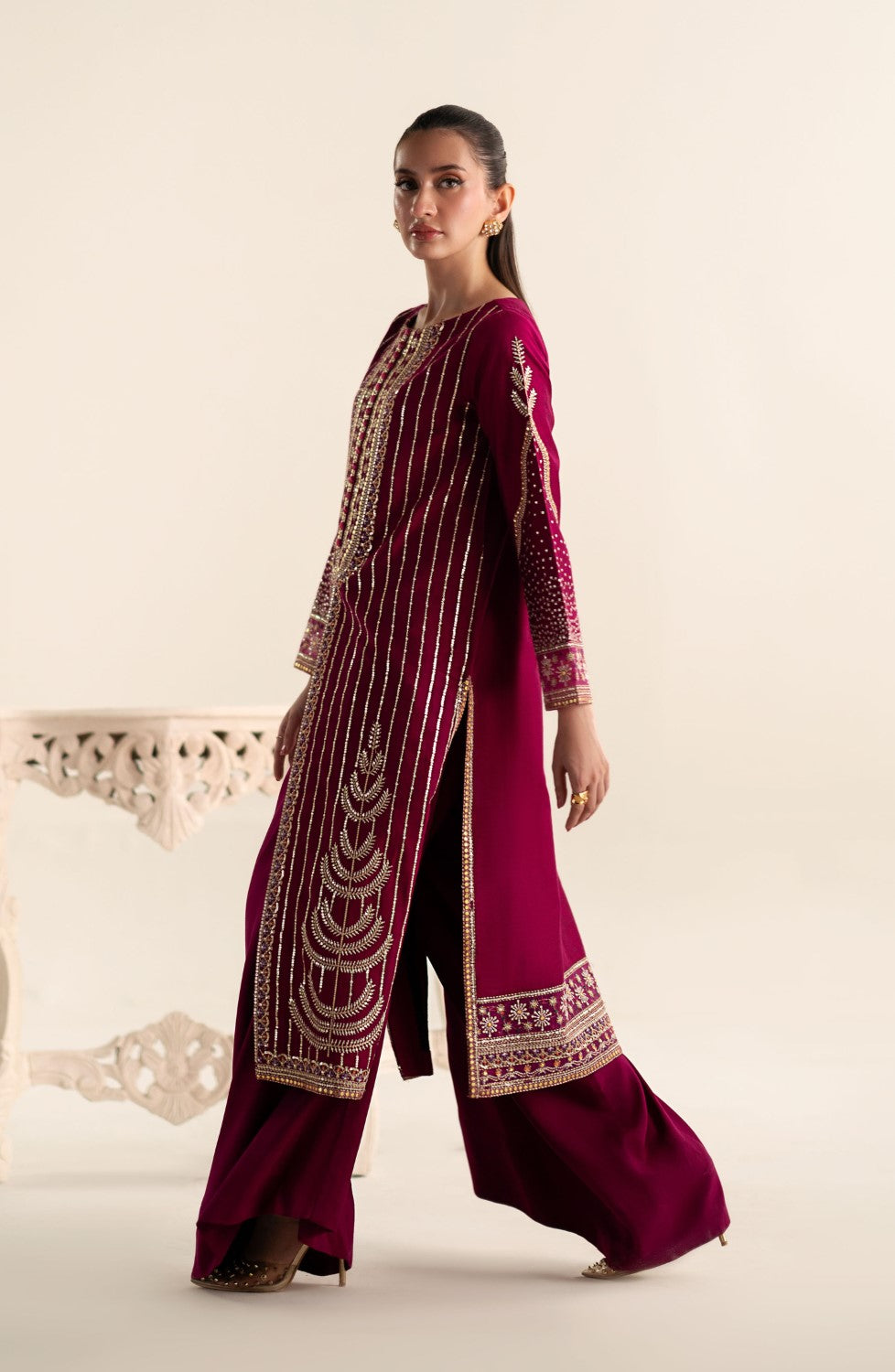 Maryum N Maria | Lagom Ready to Wear | VIOLET - MS-24214 by Maryum N Maria - Designer Dress - Type: Ladies Clothes - Available at Sana Yasir - 100% Original