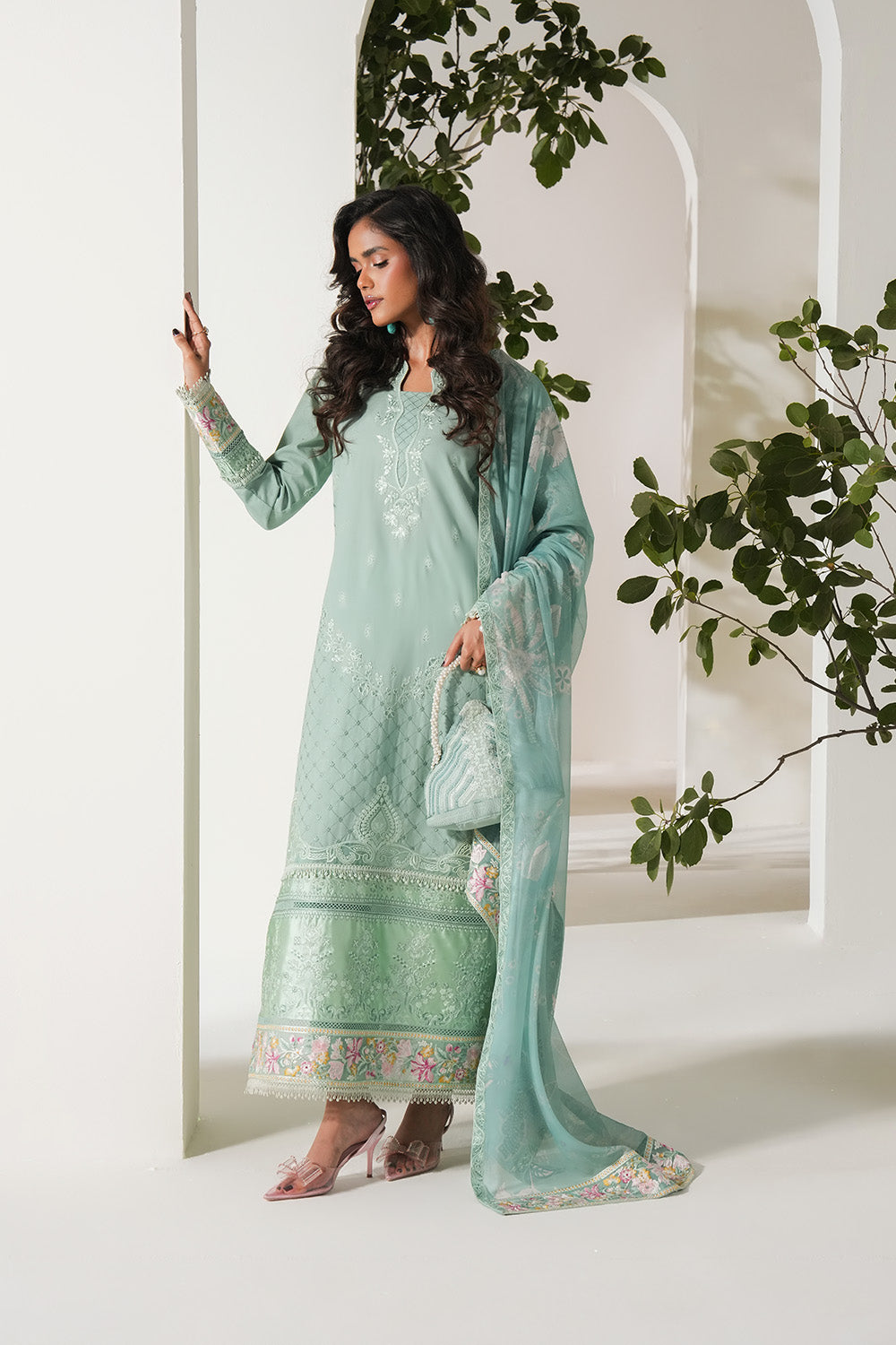 Maryum N Maria | Soiree Lawn | Spring Dew by Maryam N Maria - Designer Dress - Type: Ladies Clothes - Available at Sana Yasir - 100% Original
