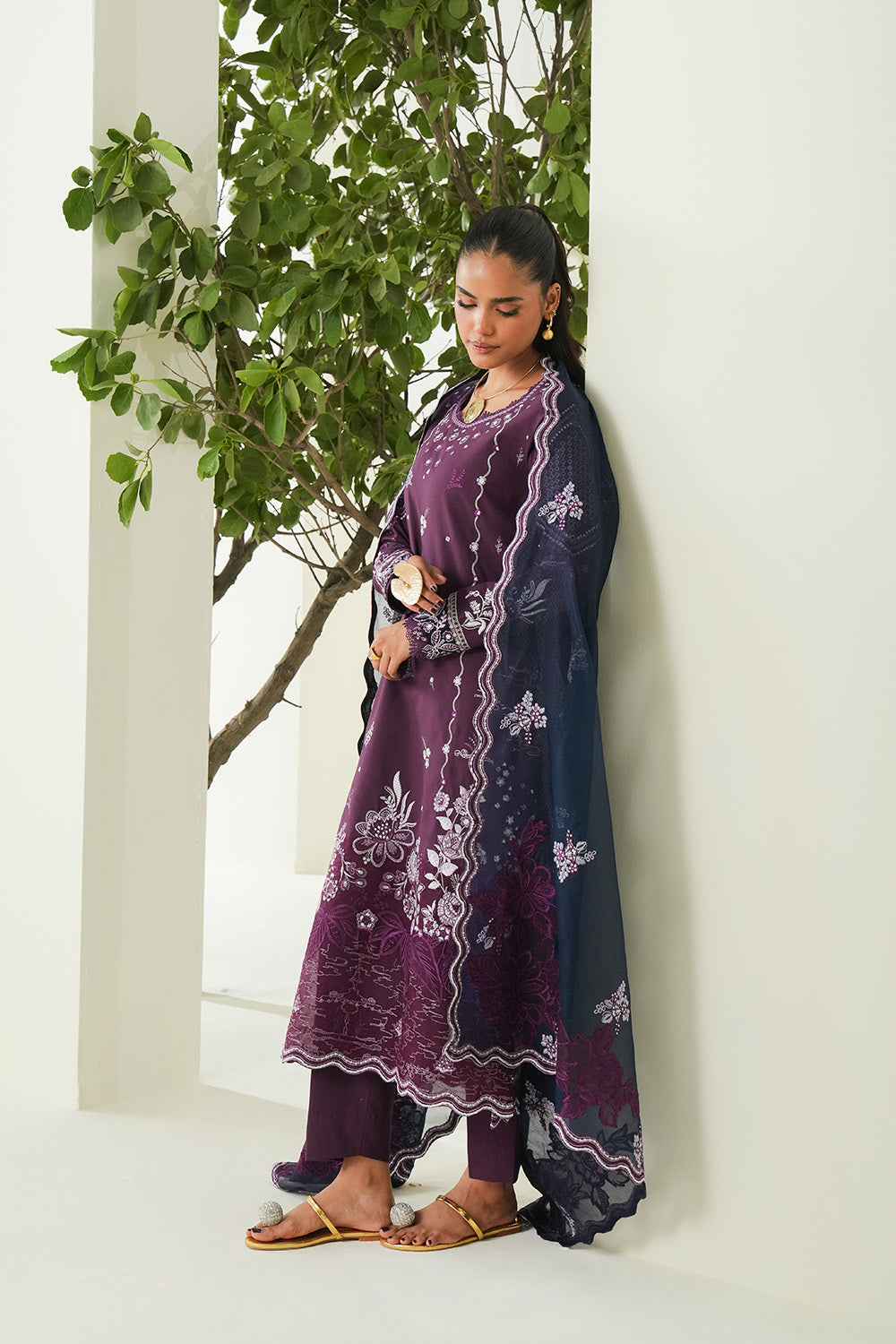 Maryum N Maria | Soiree Lawn | Sweet Pea by Maryum N Maria - Designer Dress - Type: Ladies Clothes - Available at Sana Yasir - 100% Original