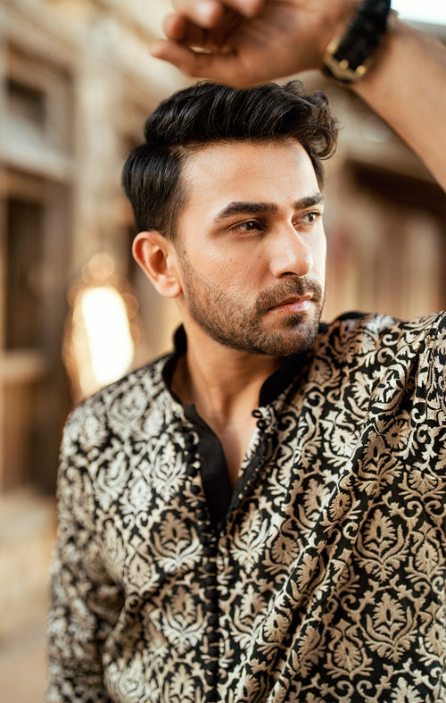 Maya | Dil ki Batain | IZNAN by Maya - Designer Dress - Type: MensWear - Available at Sana Yasir - 100% Original
