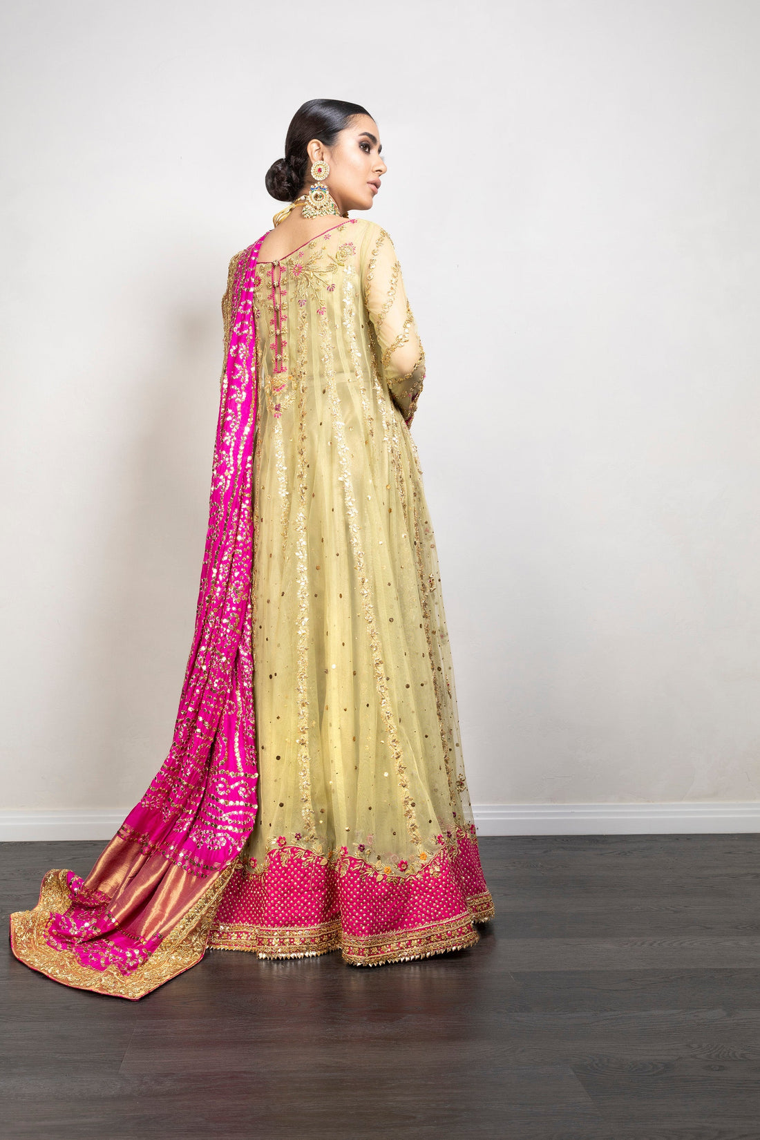 Mina Hasan | Formal Wedding Dresses | MHC-1038 by Mina Hasan - Designer Dress - Type: Ladies Clothes - Available at Sana Yasir - 100% Original