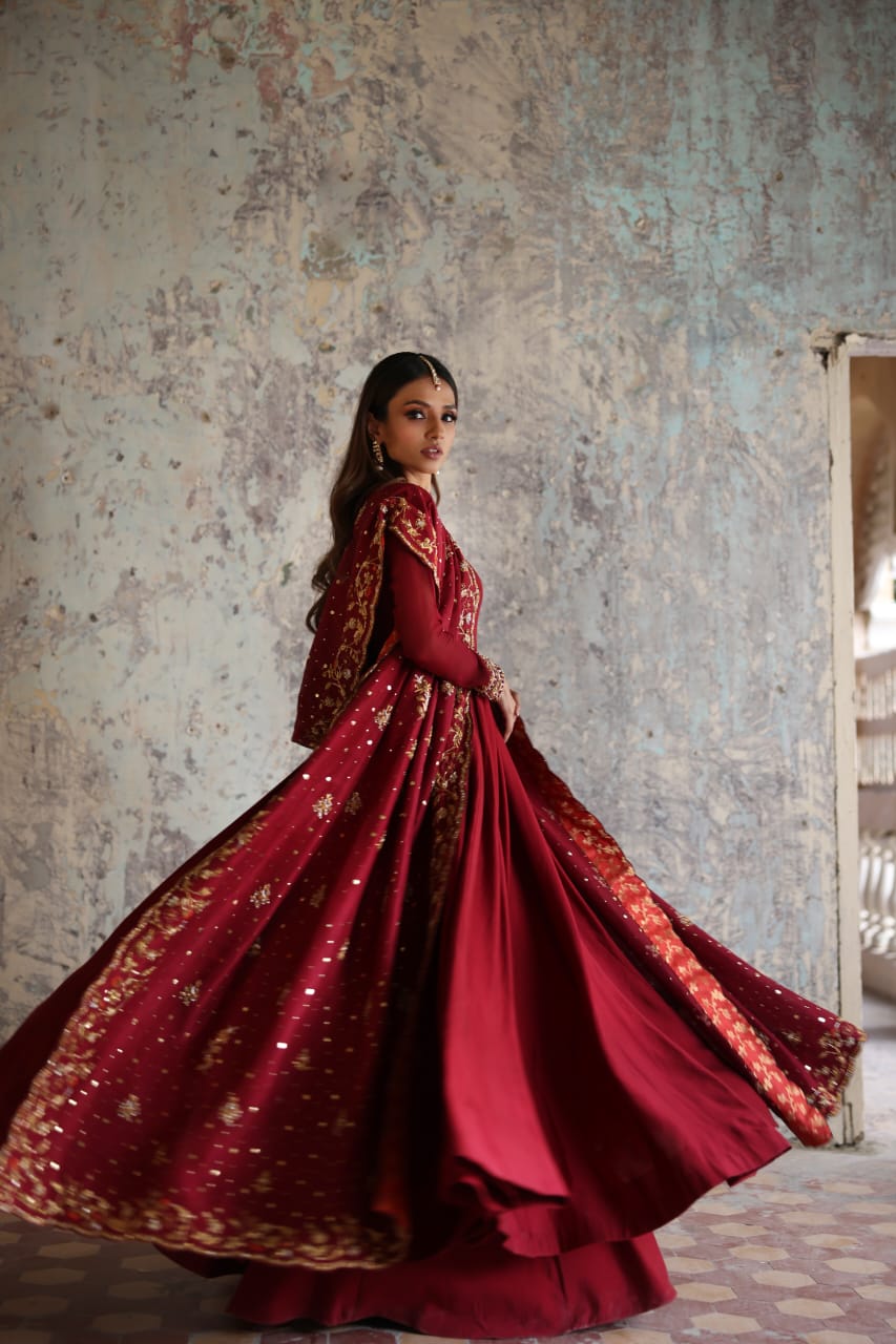 Mina Hasan | Formal Wedding Dresses | MHC-1068 by Mina Hasan - Designer Dress - Type: Ladies Clothes - Available at Sana Yasir - 100% Original