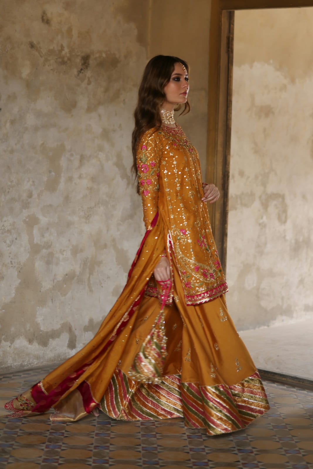 Mina Hasan | Formal Wedding Dresses | MHC-1087 by Mina Hasan - Designer Dress - Type: Ladies Clothes - Available at Sana Yasir - 100% Original
