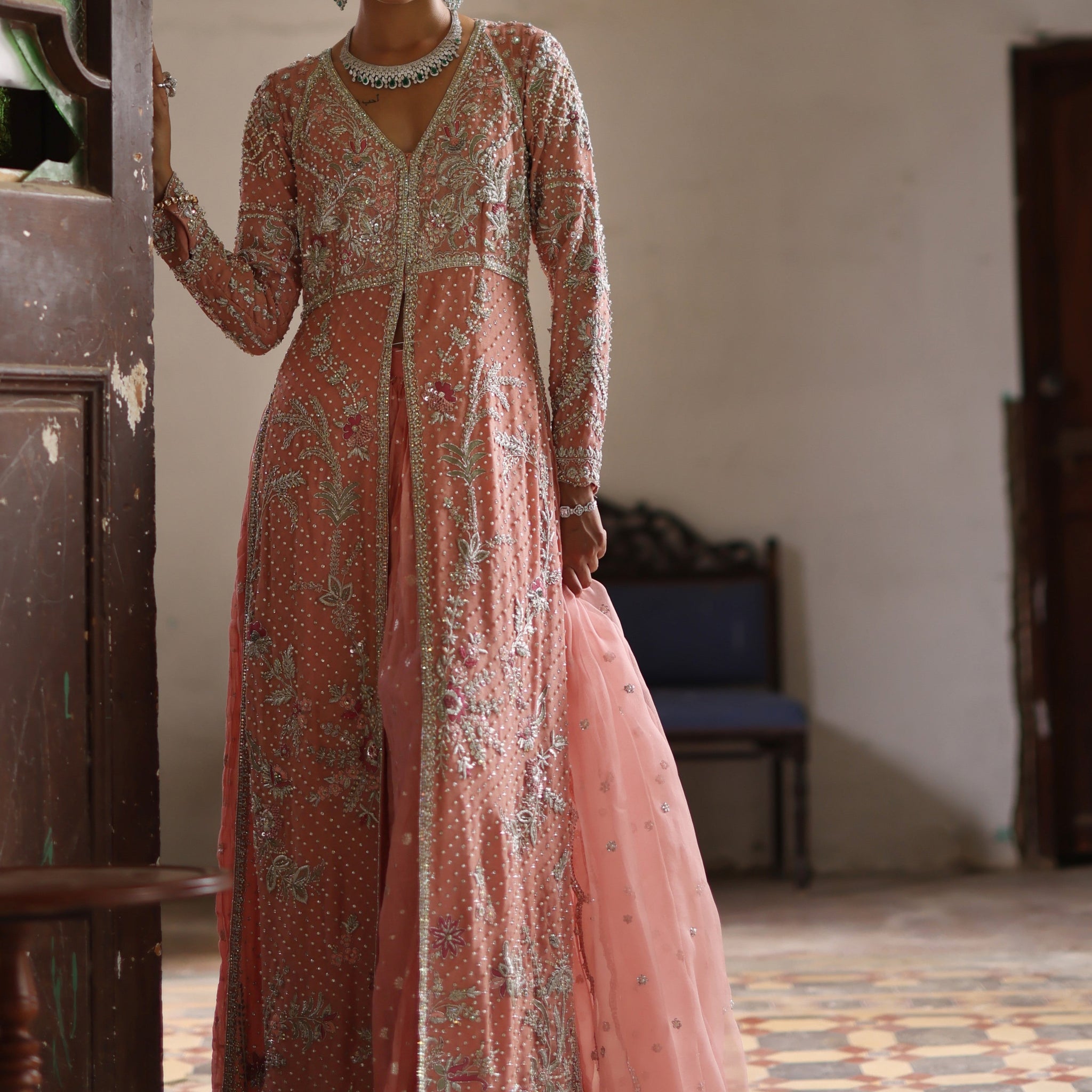 Mina Hasan | Formal Wedding Dresses | MHC-1094 by Mina Hasan - Designer Dress - Type: Ladies Clothes - Available at Sana Yasir - 100% Original