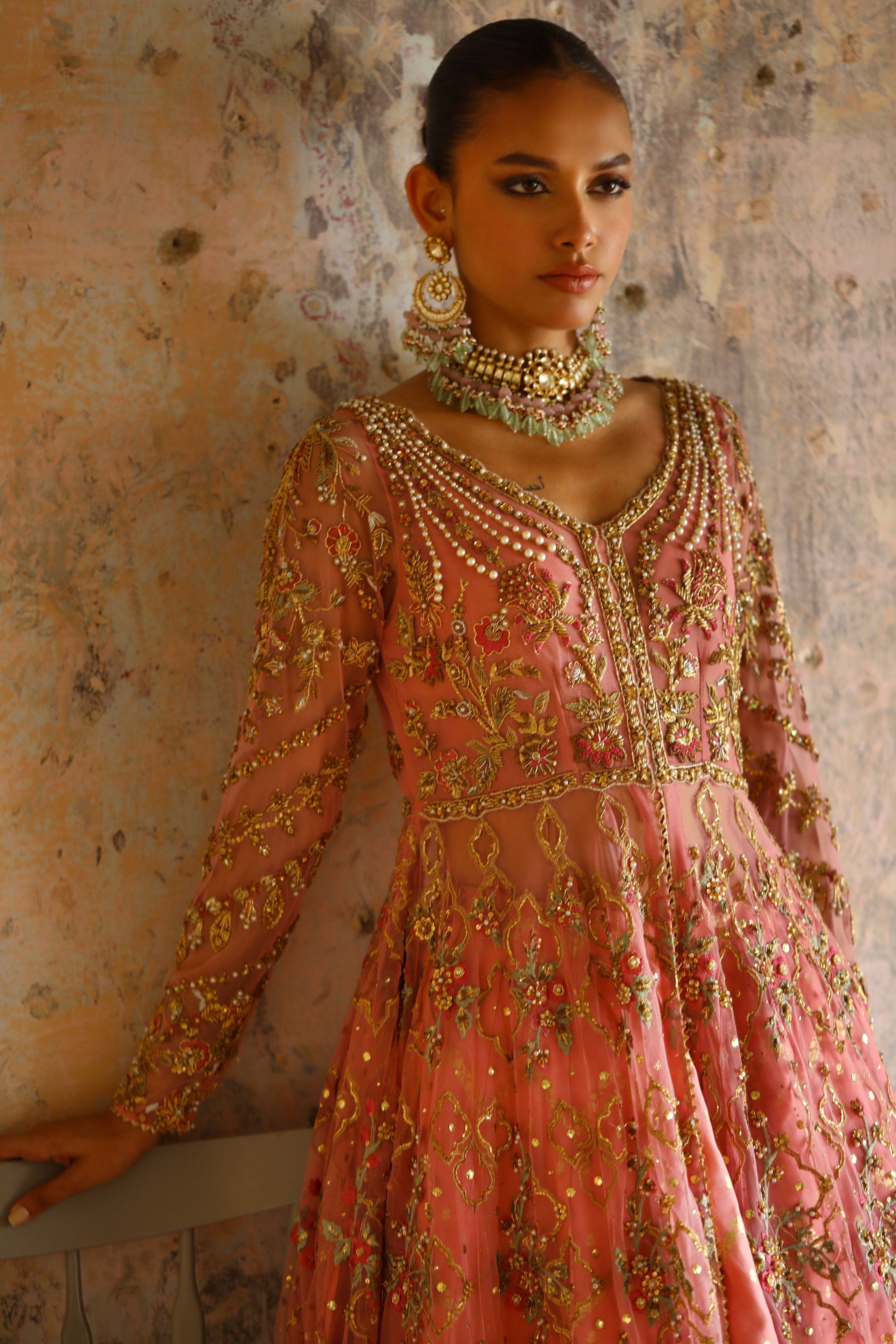 Mina Hasan | Formal Wedding Dresses | MHC-1094 by Mina Hasan - Designer Dress - Type: Ladies Clothes - Available at Sana Yasir - 100% Original
